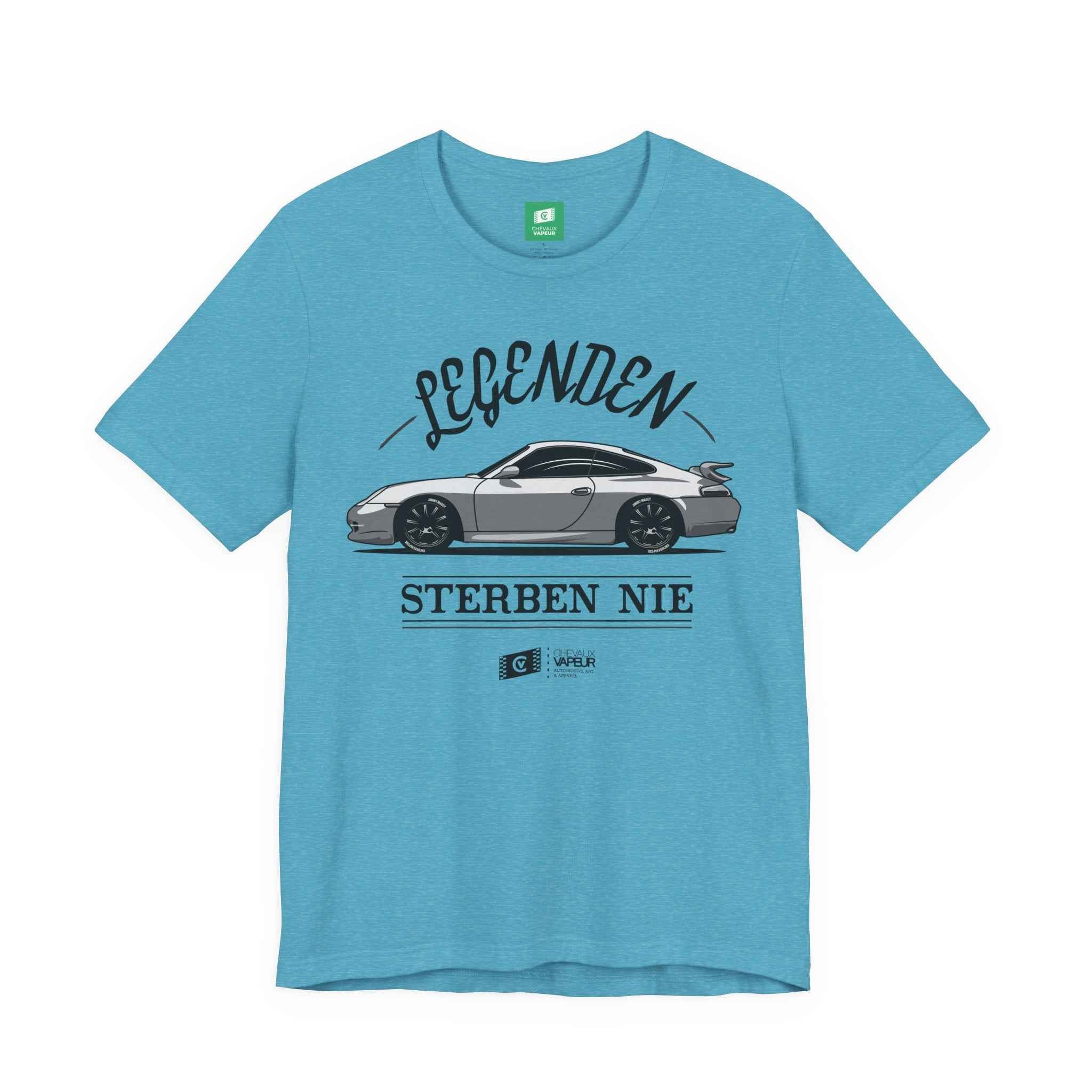 Porsche 996 GT3 T-Shirt Legends Never Die - Retro Motorsport Tee