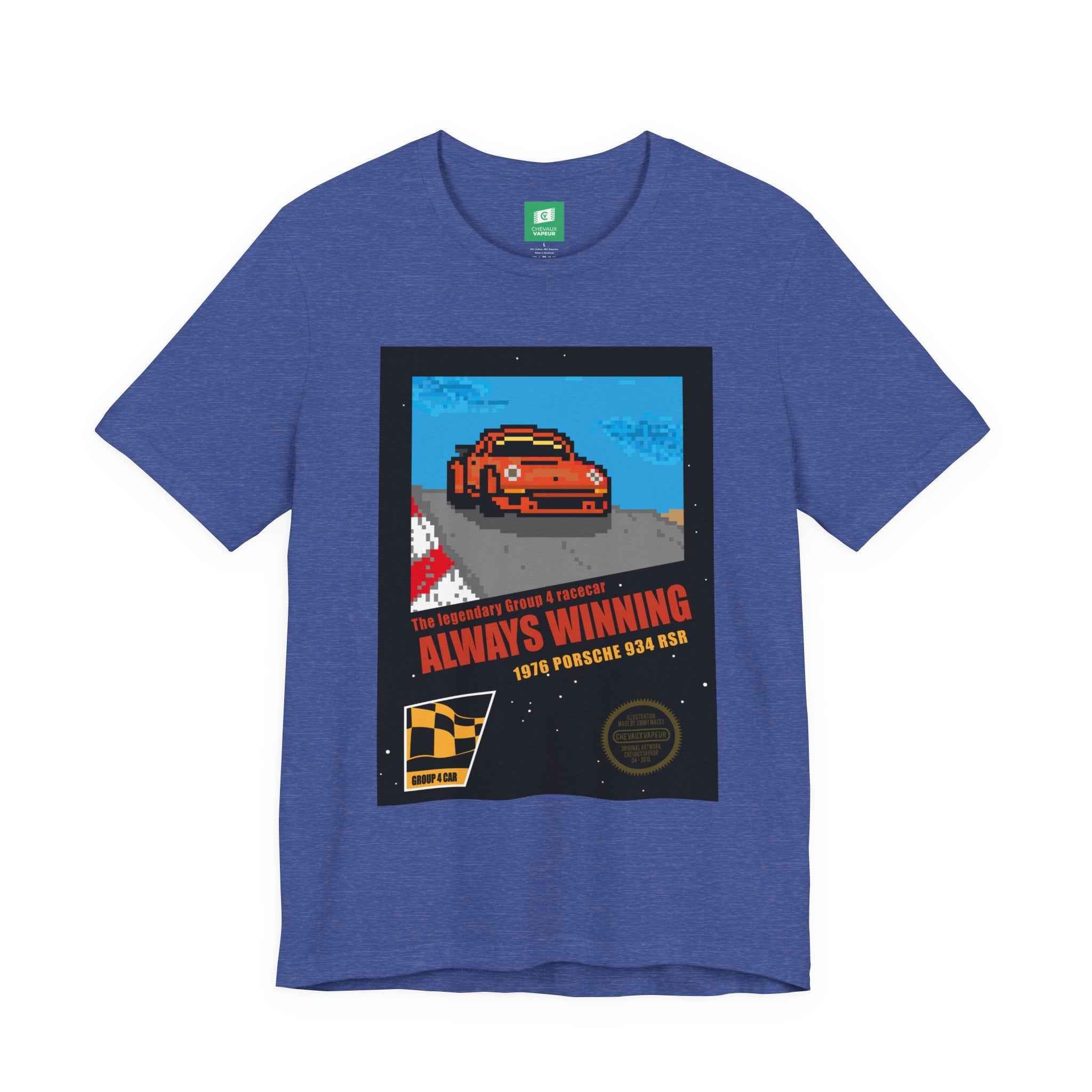 Porsche 934 NES Style T-Shirt - 8-Bit Racing Pixel Art Tee