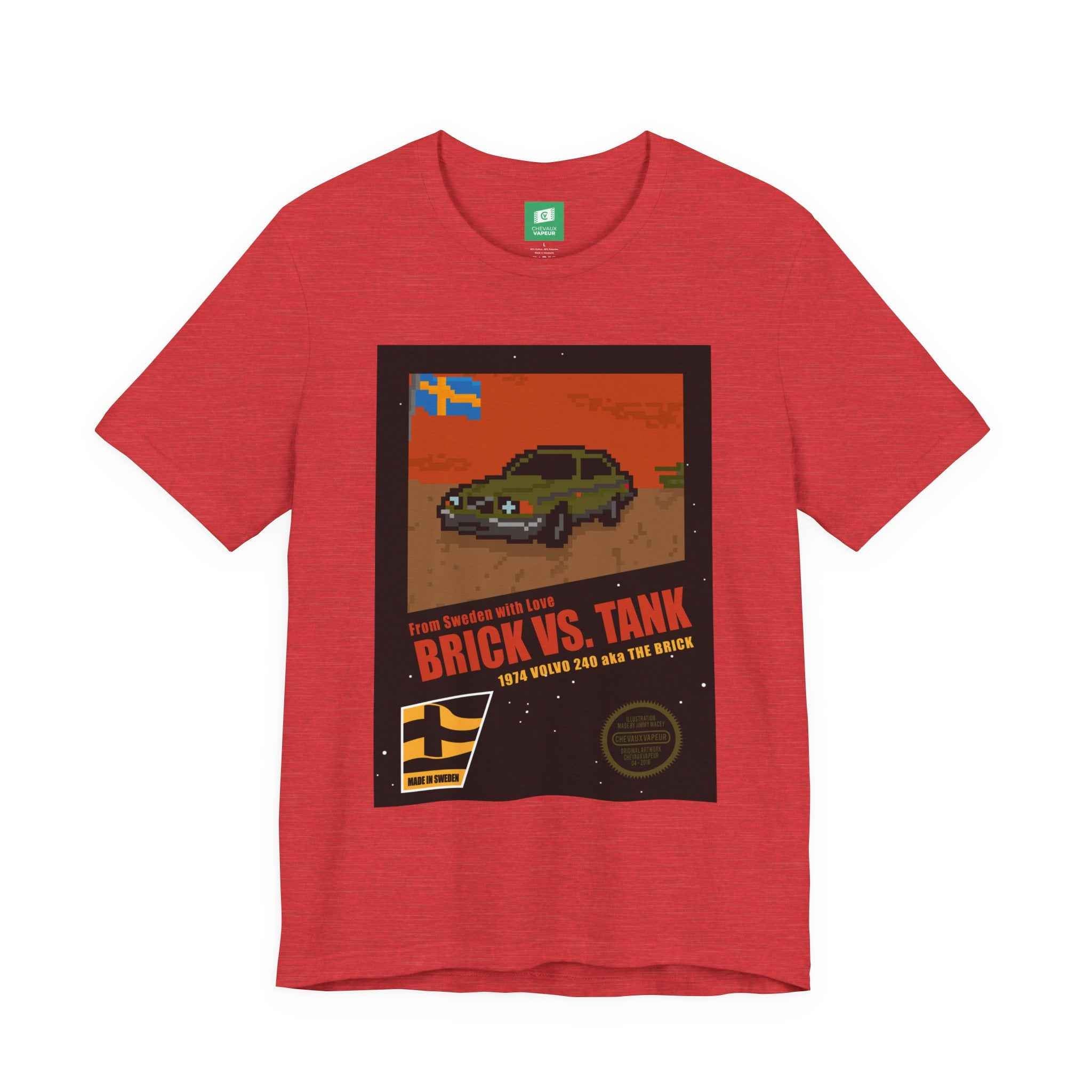 Volvo 240 NES Style T-Shirt - 8-Bit Retro Pixel Car Tee