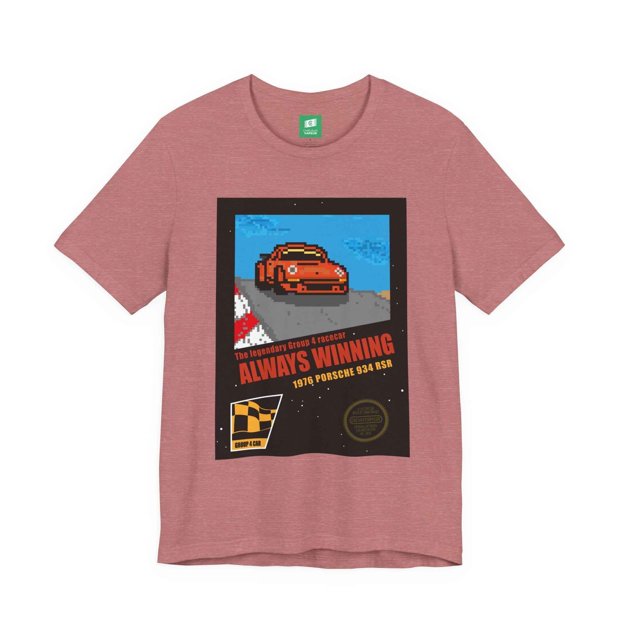 Porsche 934 NES Style T-Shirt - 8-Bit Racing Pixel Art Tee