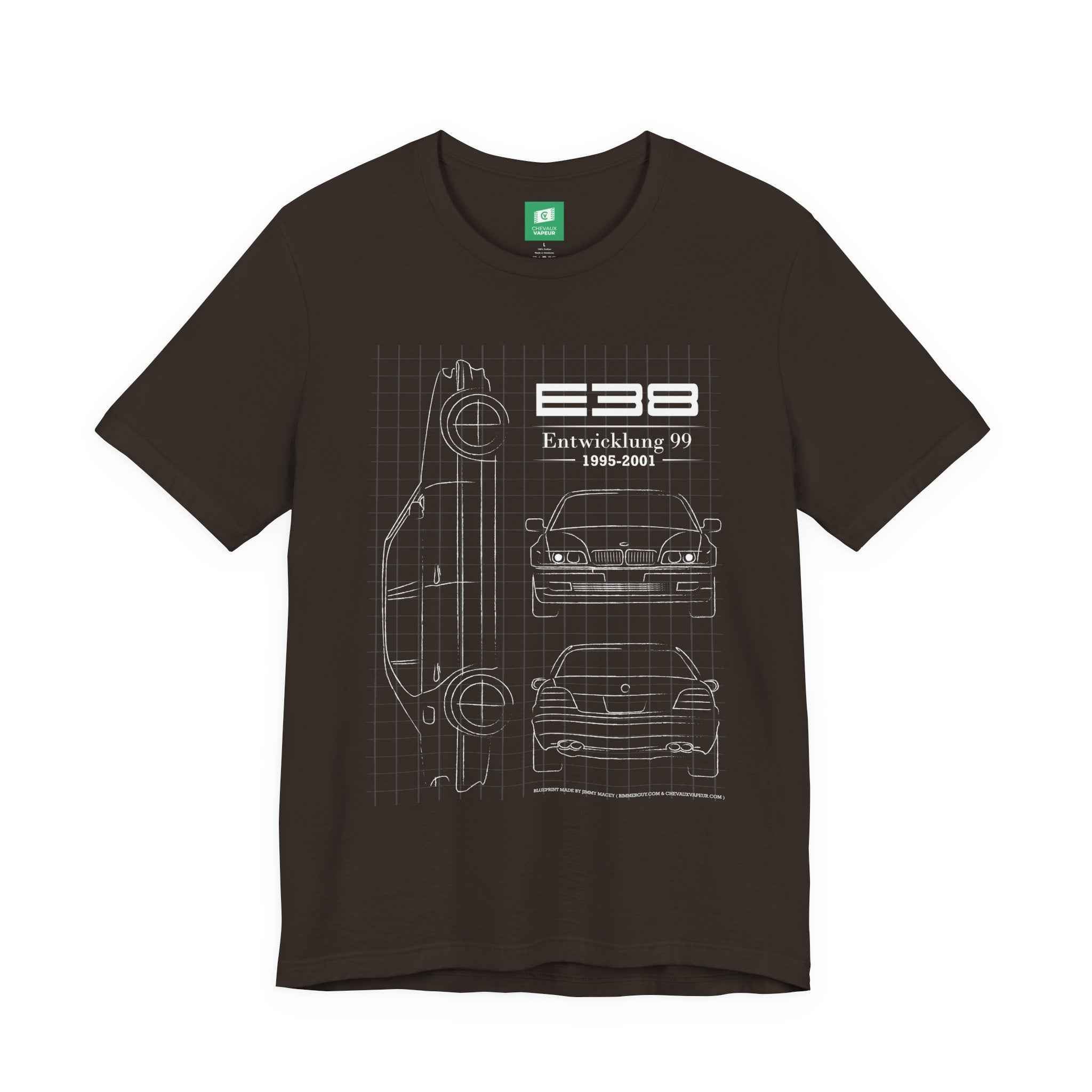 BMW E38 Blueprint T-Shirt - Classic 7 Series Tee