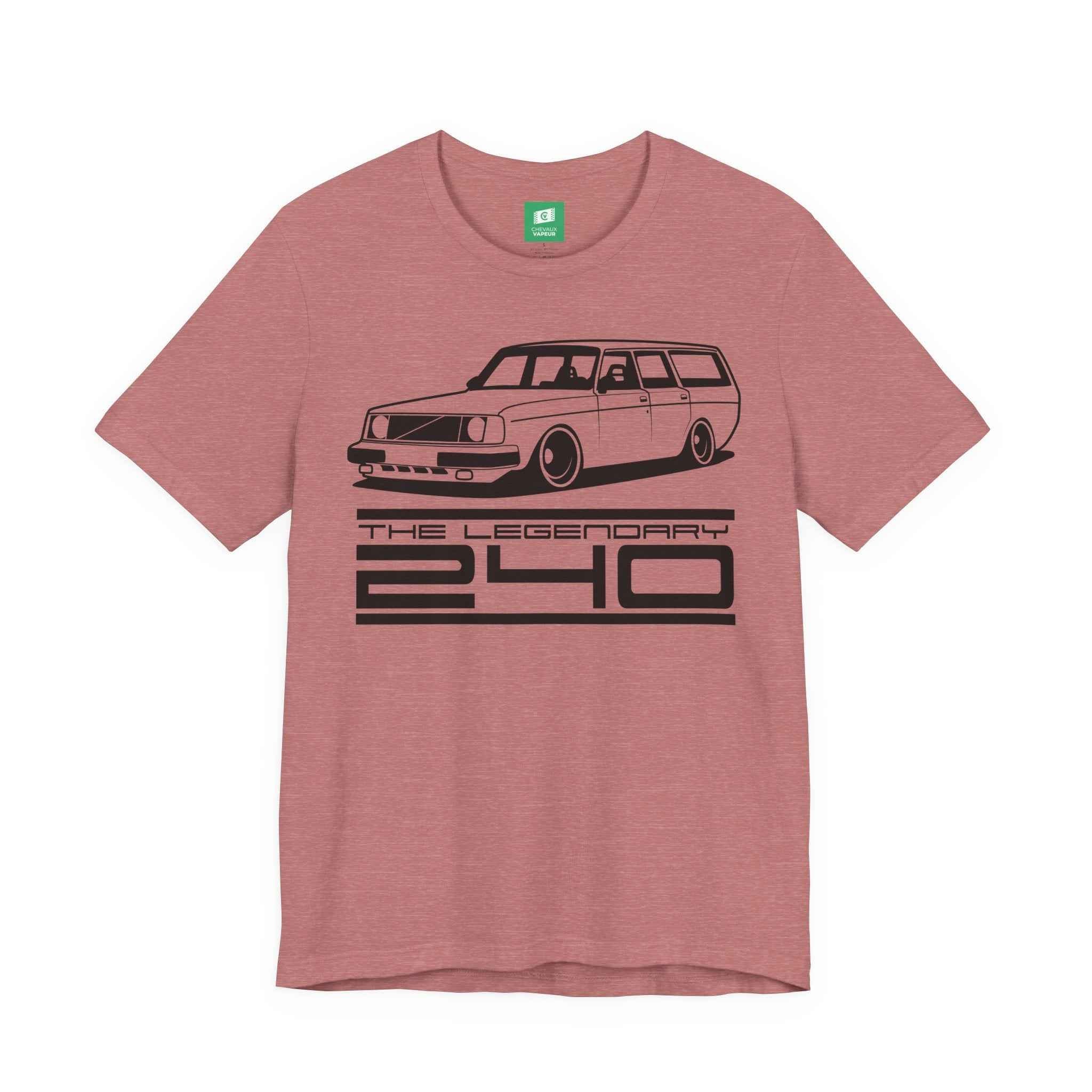 Volvo 240 Wagon T-Shirt - Legends Never Die - Retro Brick Car Tee