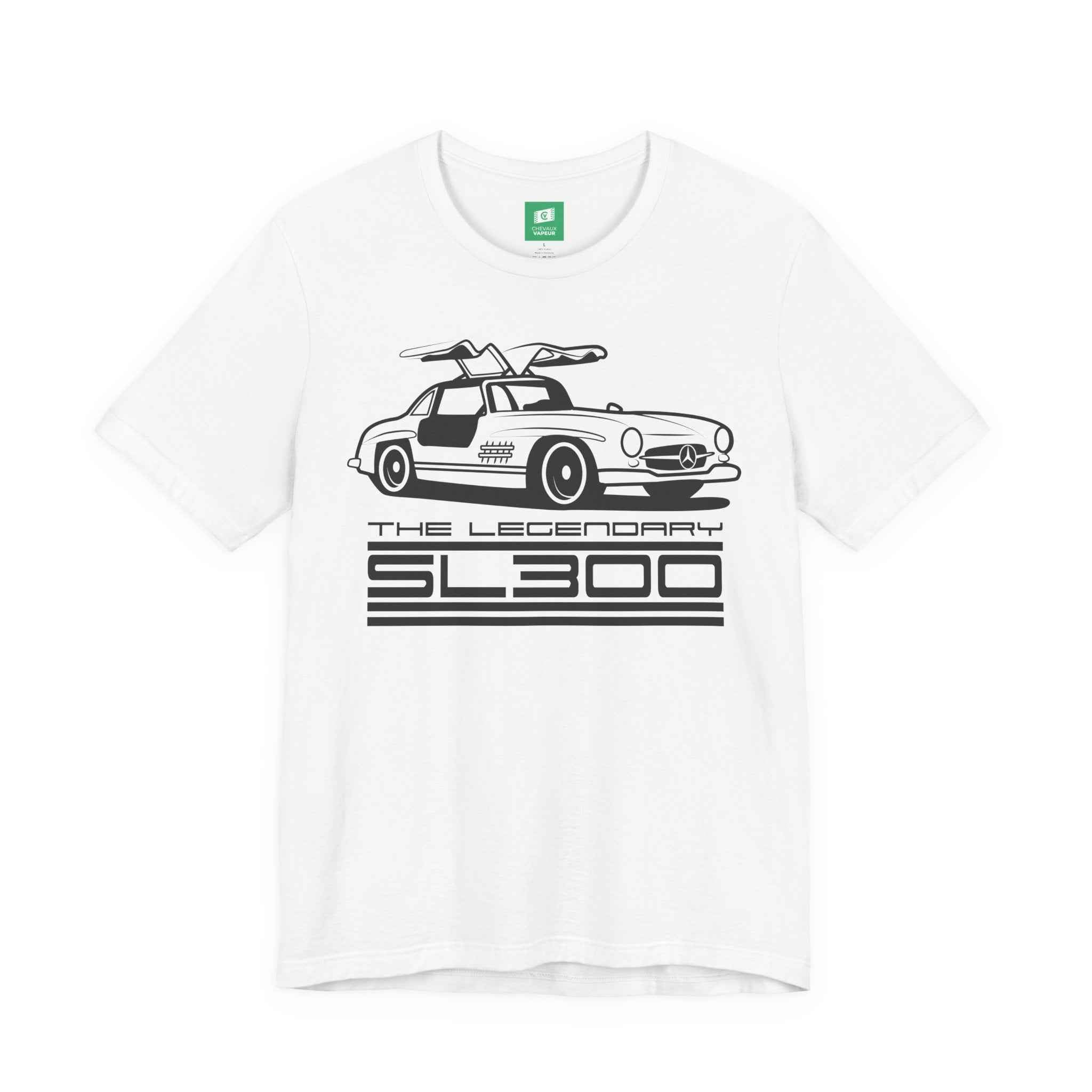 Mercedes 300SL T-Shirt - Legends Never Die - Gullwing Classic Car Tee