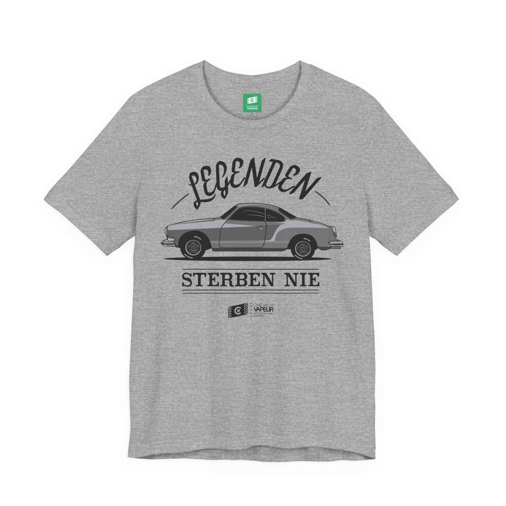 Karmann Ghia T-Shirt Legends Never Die - Classic VW Vintage Tee