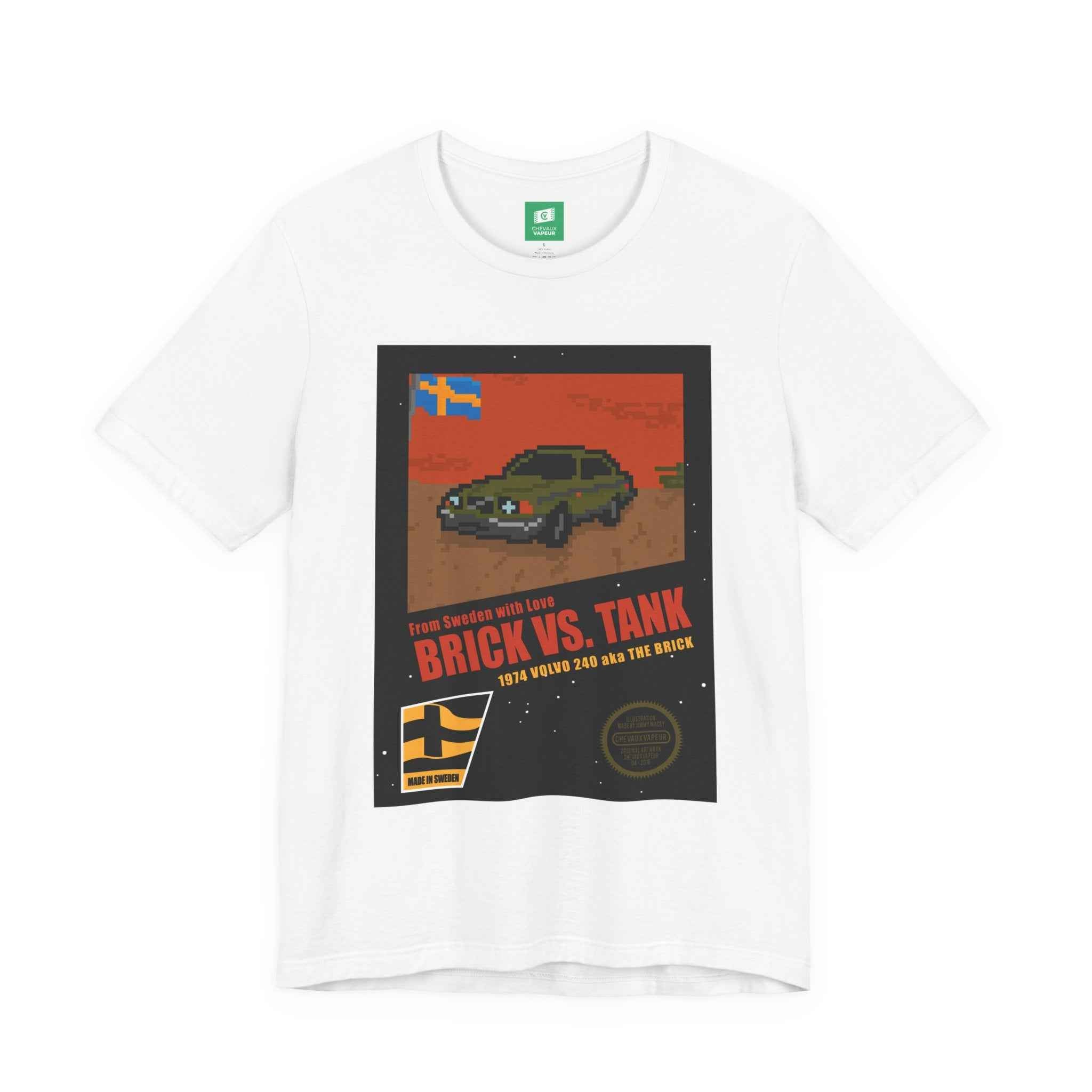 Volvo 240 NES Style T-Shirt - 8-Bit Retro Pixel Car Tee