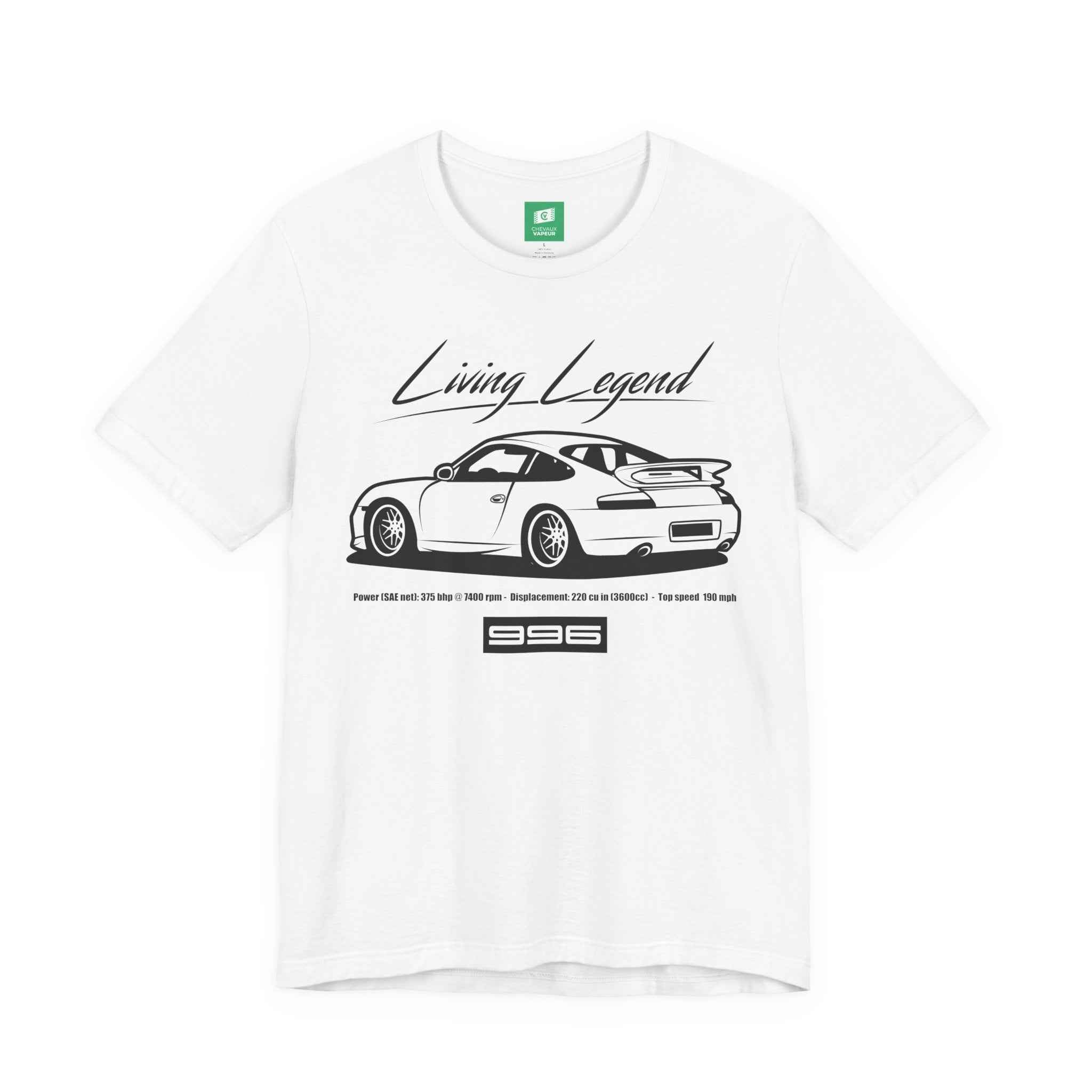 Porsche 996 T-Shirt Legends Never Die - Retro 911 Tee