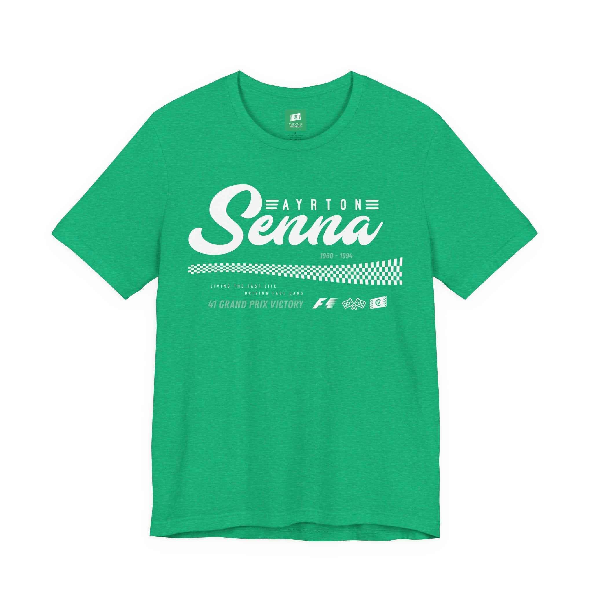 Ayrton Senna Tribute T-Shirt - F1 Legend Racing Tee for Fans