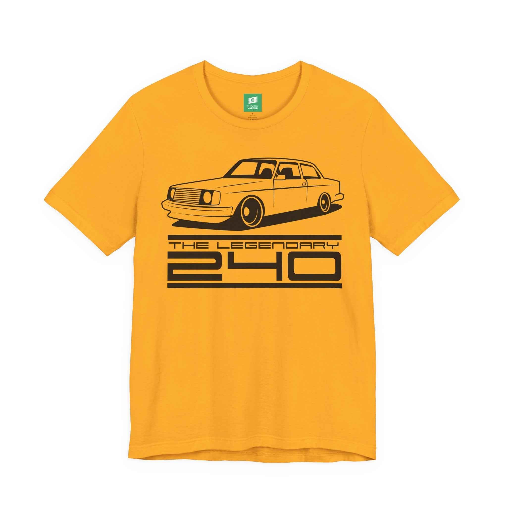 Volvo 240 T-Shirt - Legends Never Die - Retro Classic Brick Car Tee