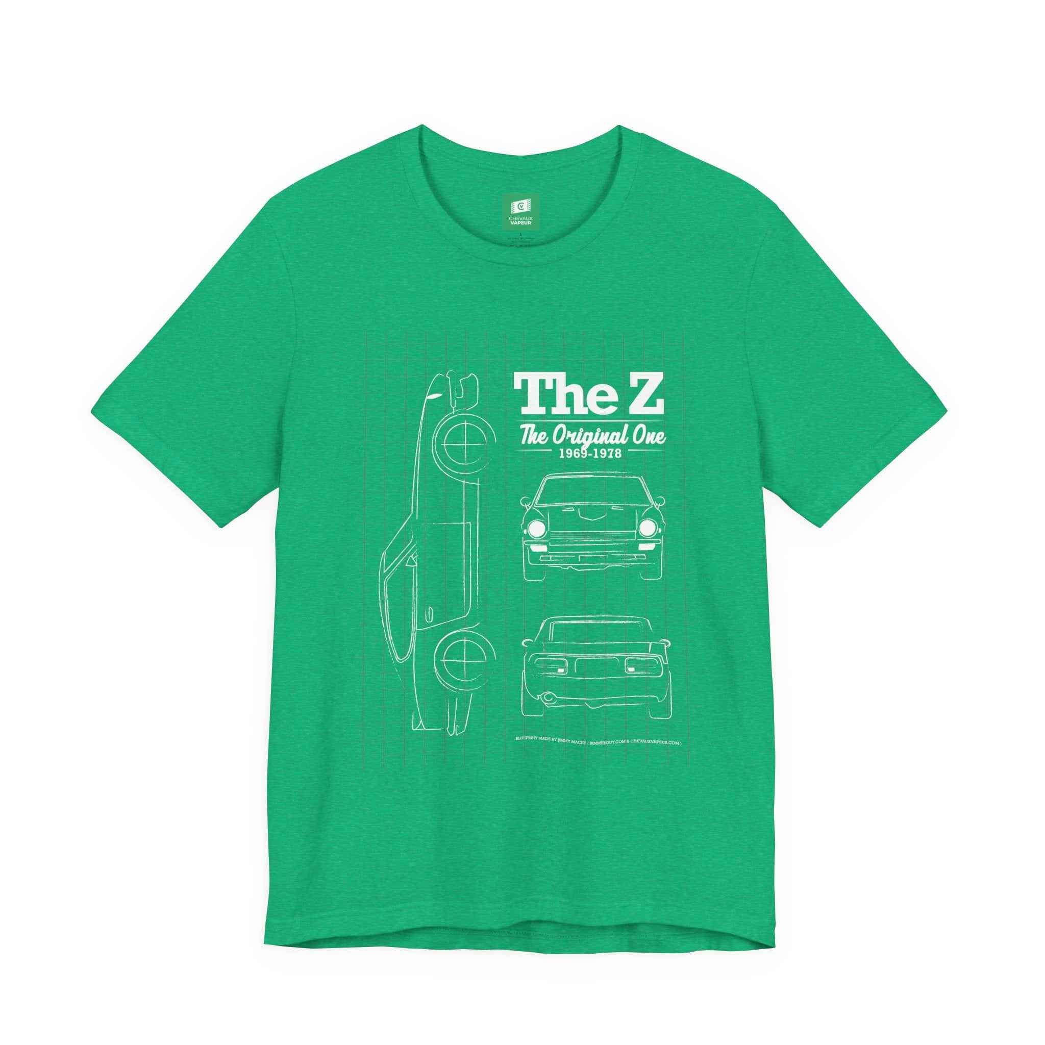 Retro Datsun Z Blueprint T-Shirt - Classic 240Z Car Tee