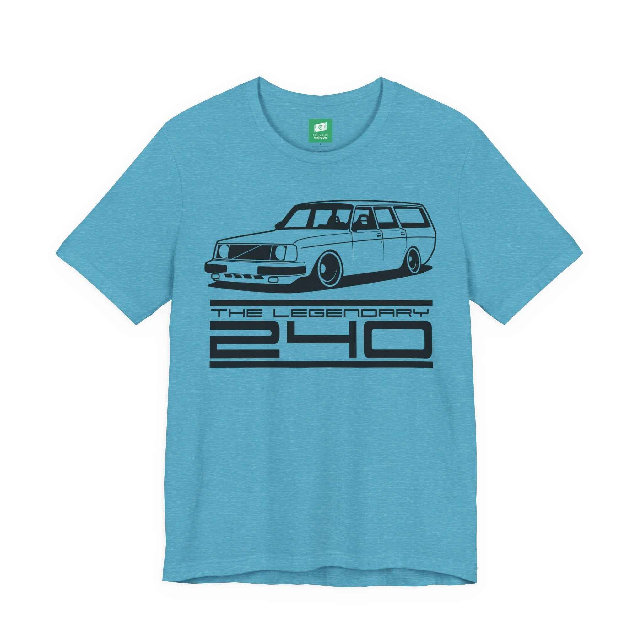 Volvo 240 Wagon T-Shirt - Legends Never Die - Retro Brick Car Tee