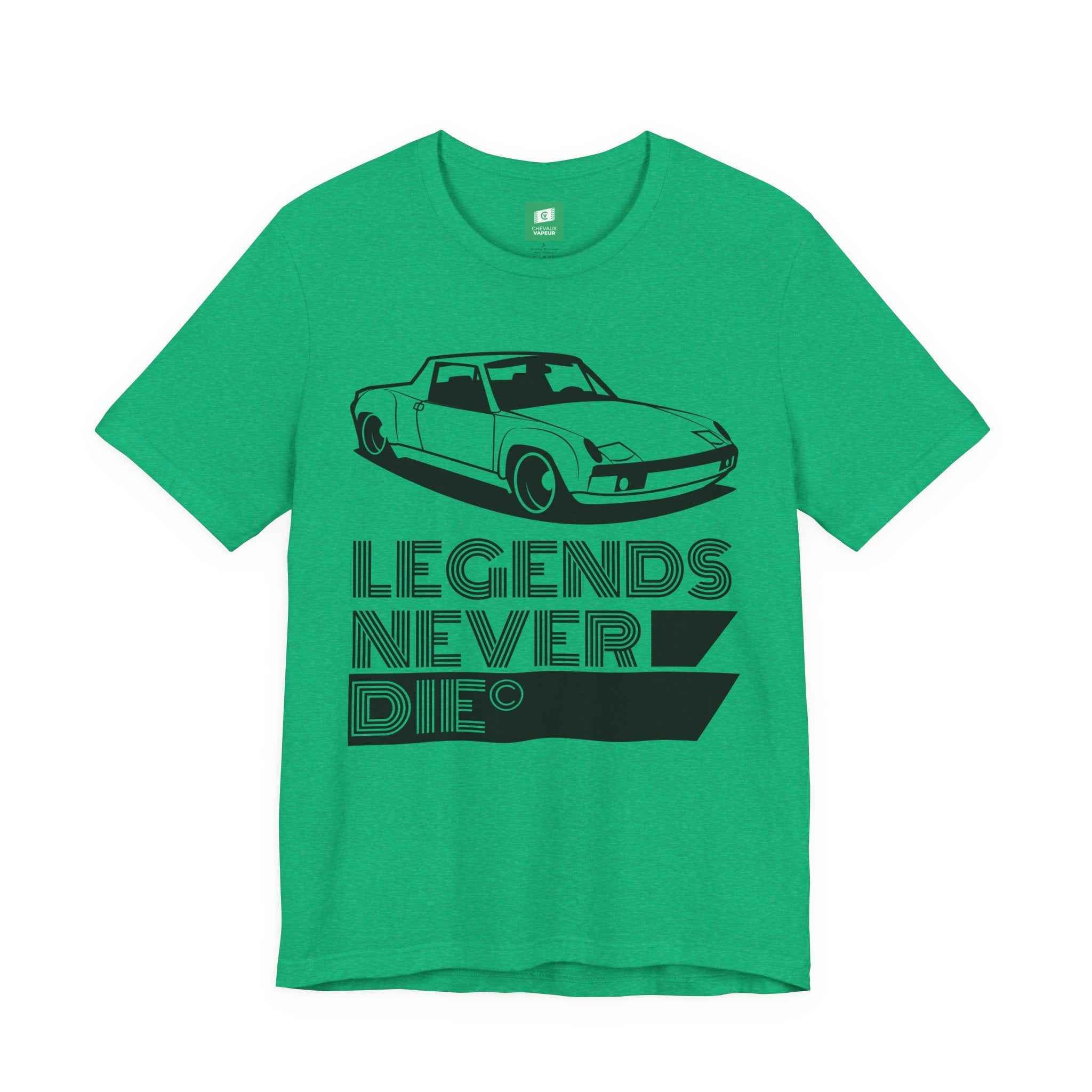 Porsche 914 T-Shirt Legends Never Die - Classic Aircooled Car Tee