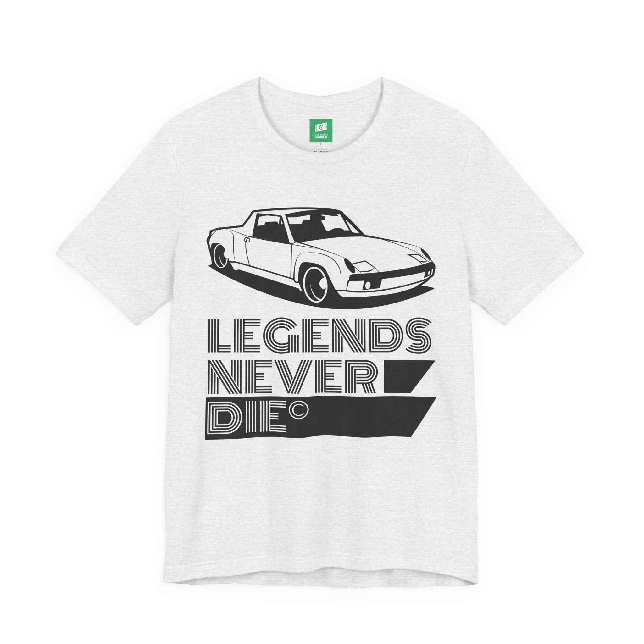 Porsche 914 T-Shirt Legends Never Die - Classic Aircooled Car Tee