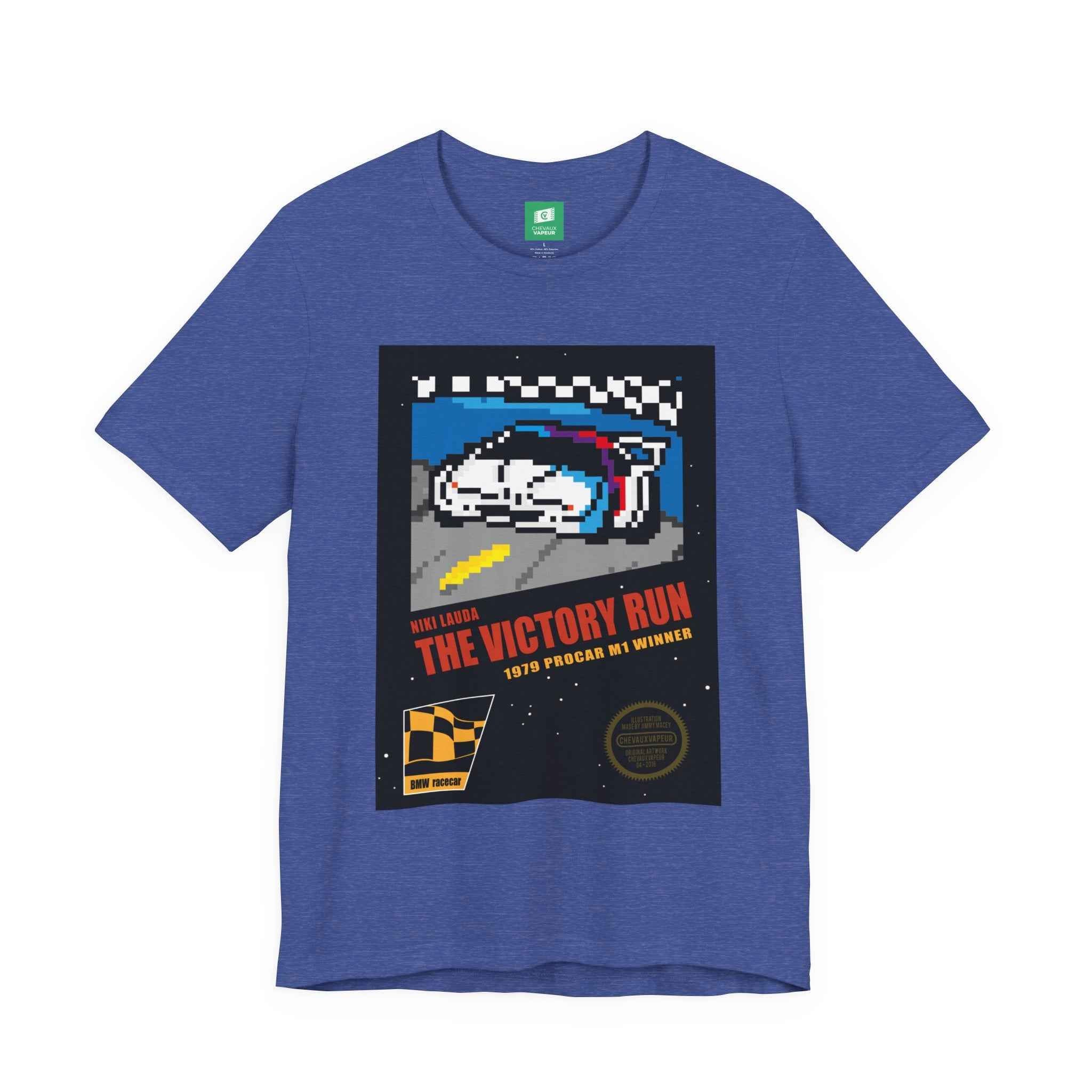 Niki Lauda BMW M1 T-Shirt - 8-Bit NES Racing Pixel Art Tee