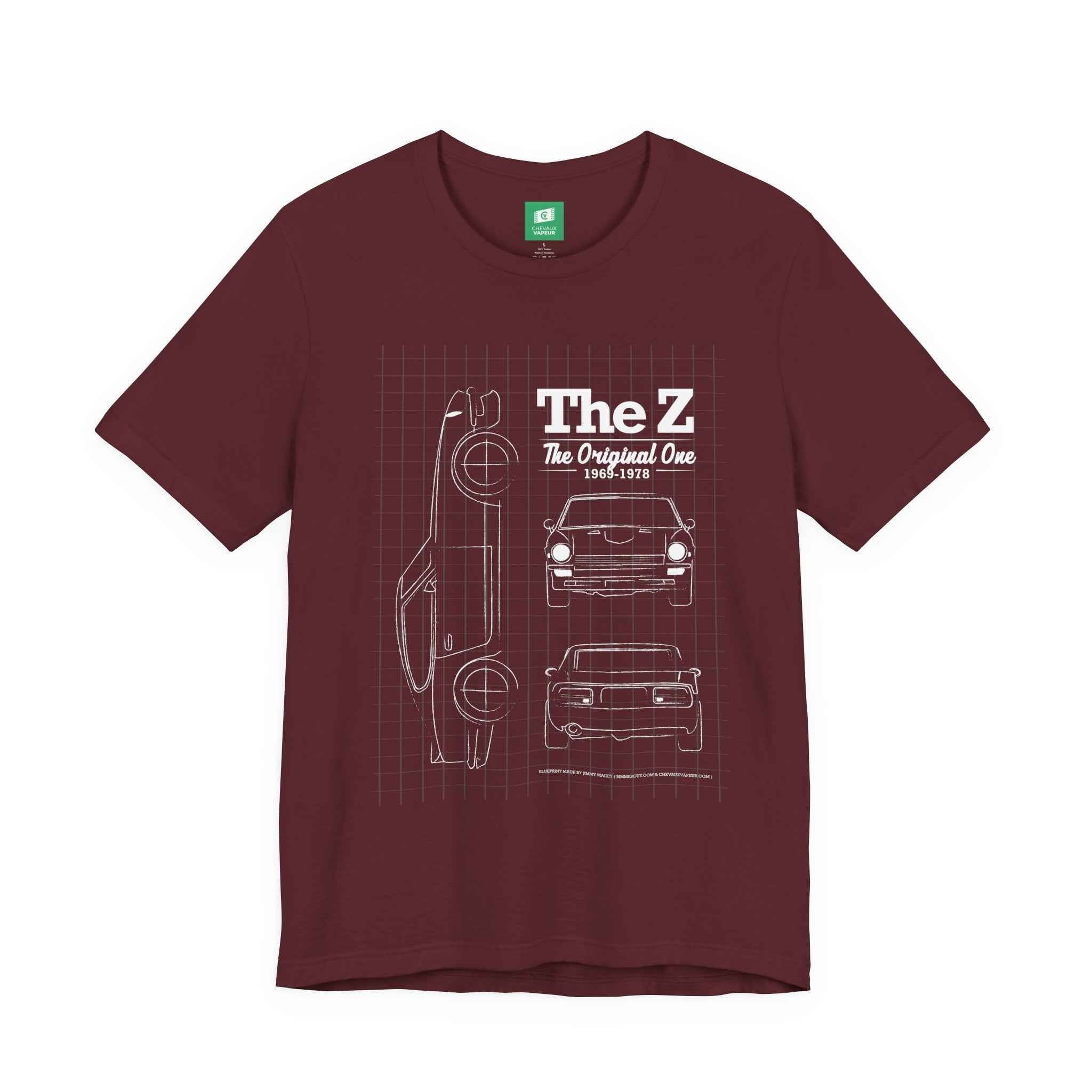 Retro Datsun Z Blueprint T-Shirt - Classic 240Z Car Tee