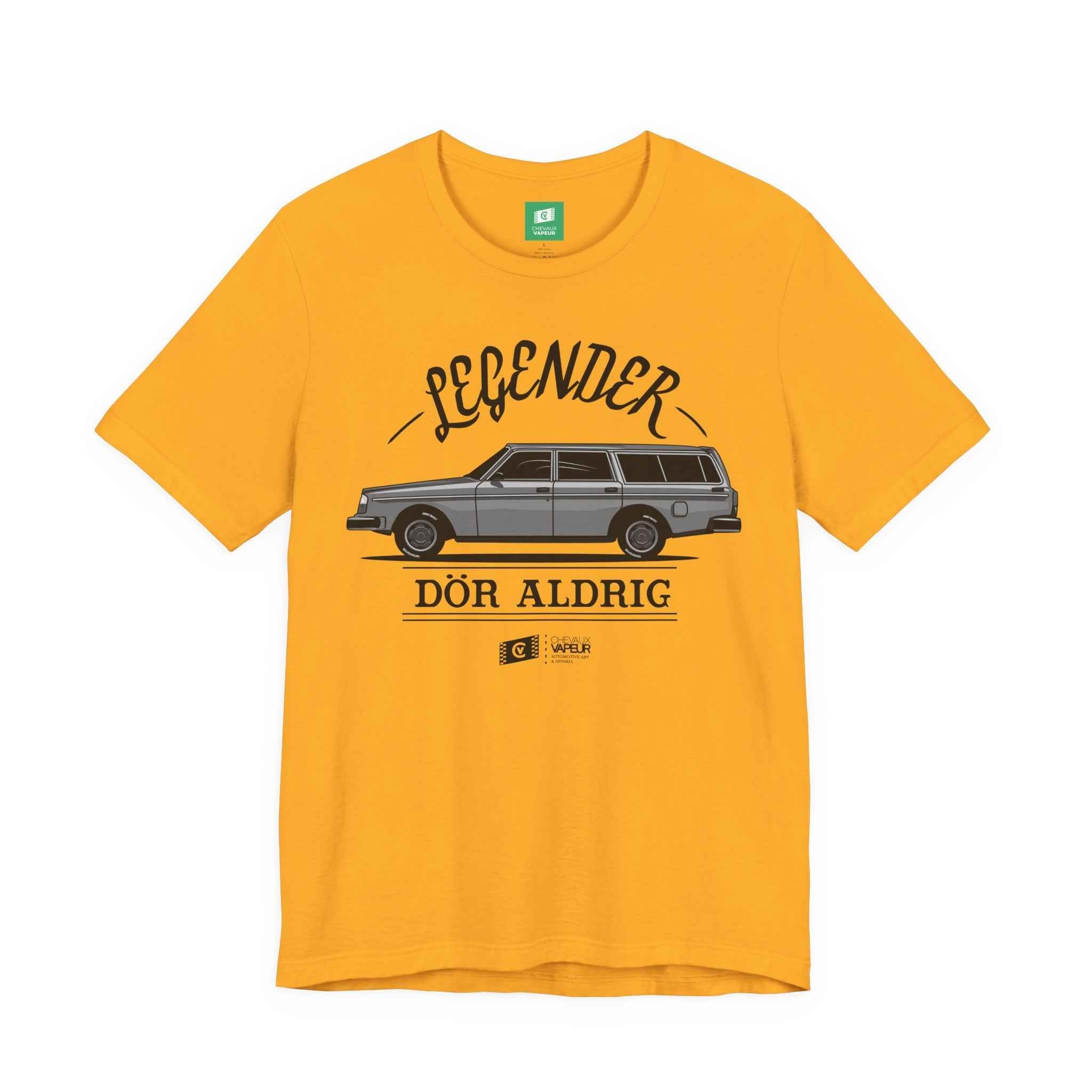 Volvo 240 Wagon T-Shirt - Legends Never Die - Retro Classic Car Tee