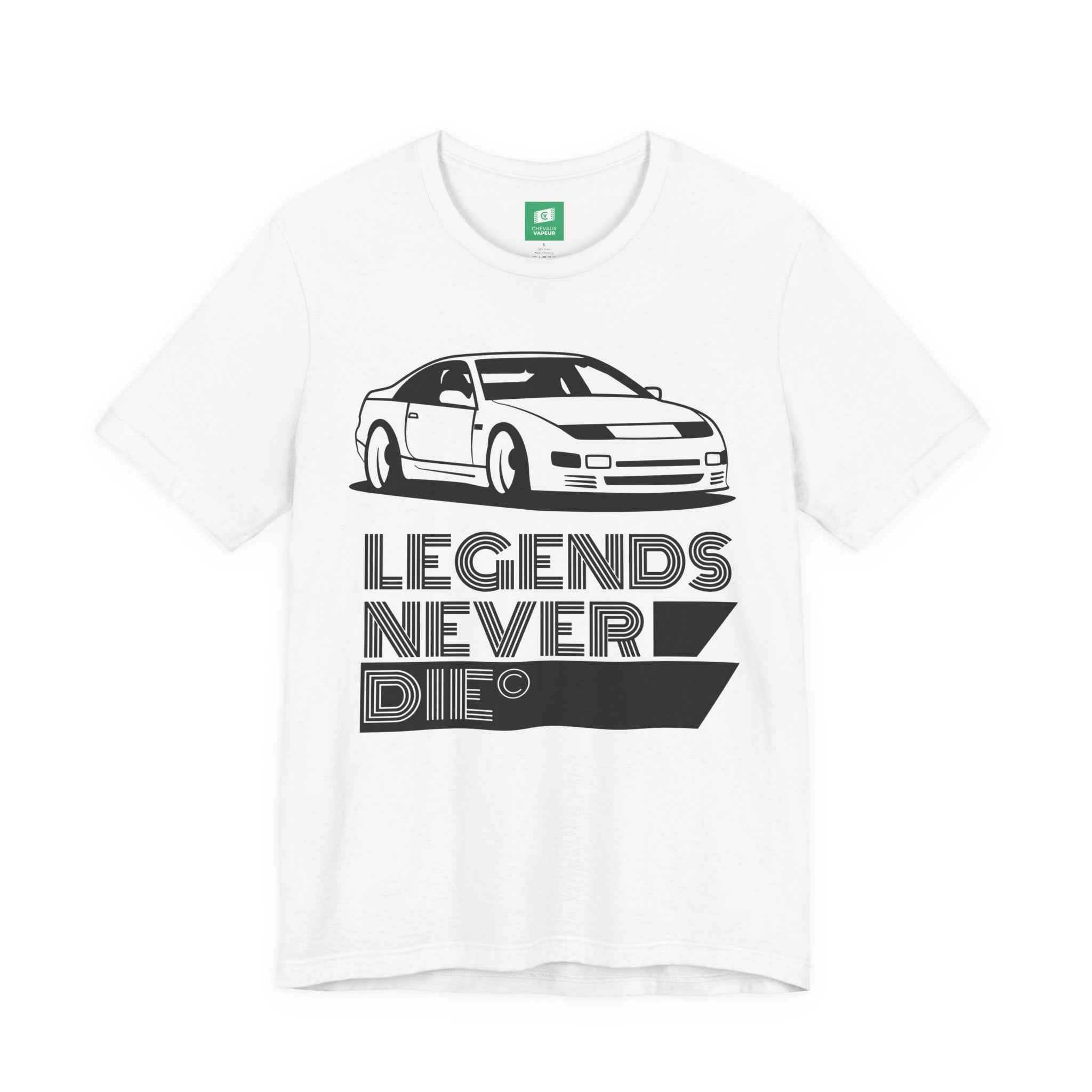 Nissan Z32 300ZX T-Shirt - Legends Never Die - Retro JDM Twin Turbo Z Tee
