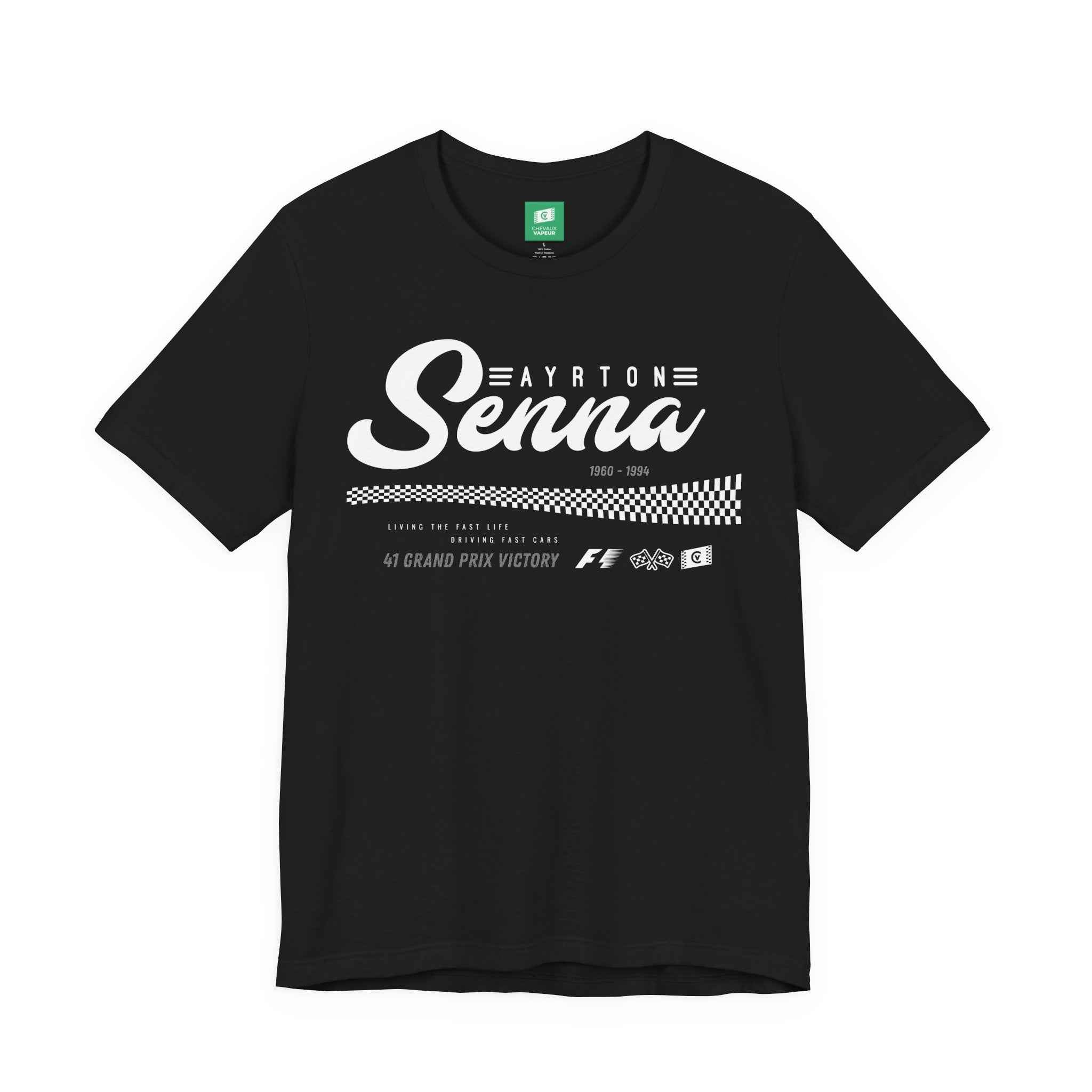 Ayrton Senna Tribute T-Shirt - F1 Legend Racing Tee for Fans