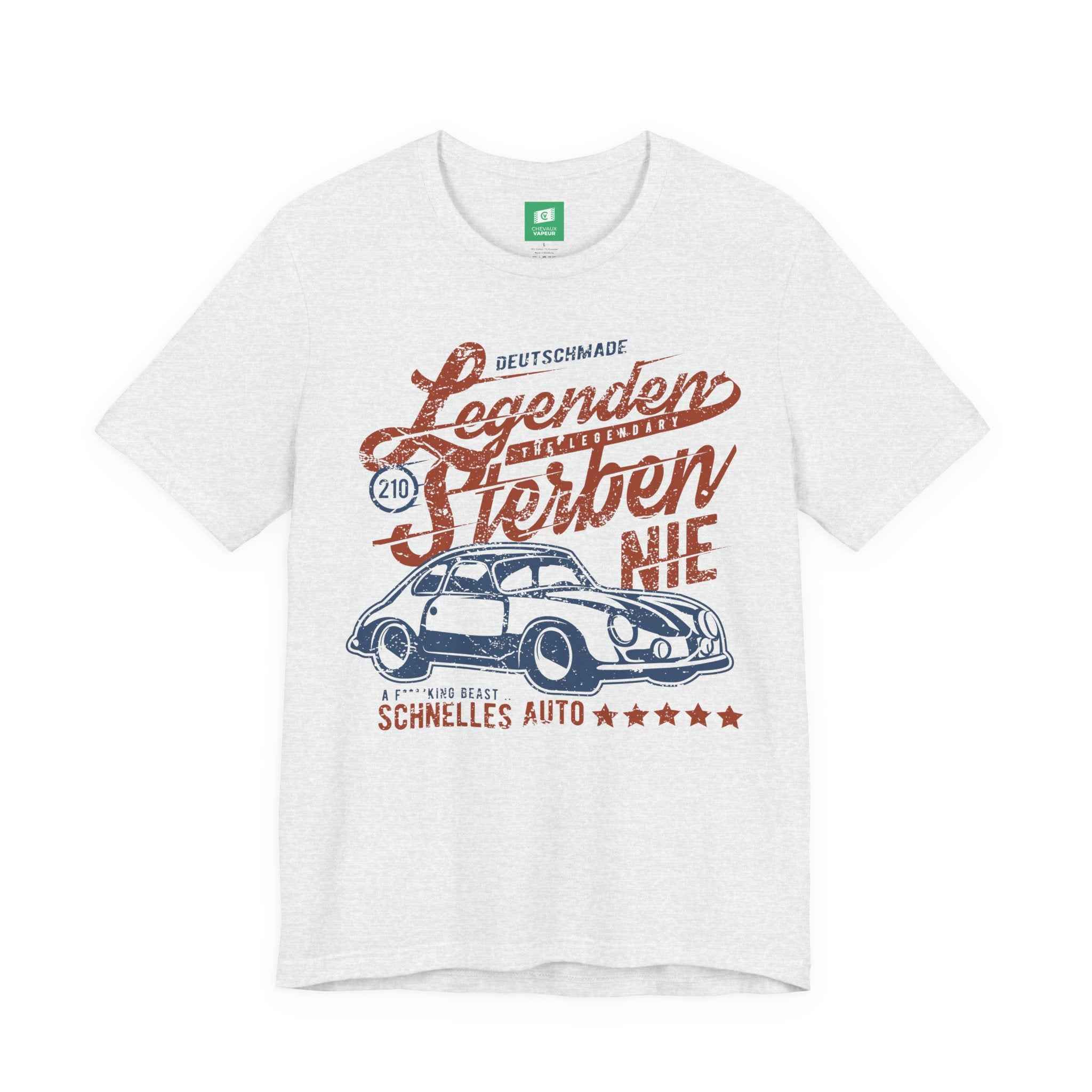Porsche 356 T-Shirt Legends Never Die - Classic Vintage Sports Car Tee