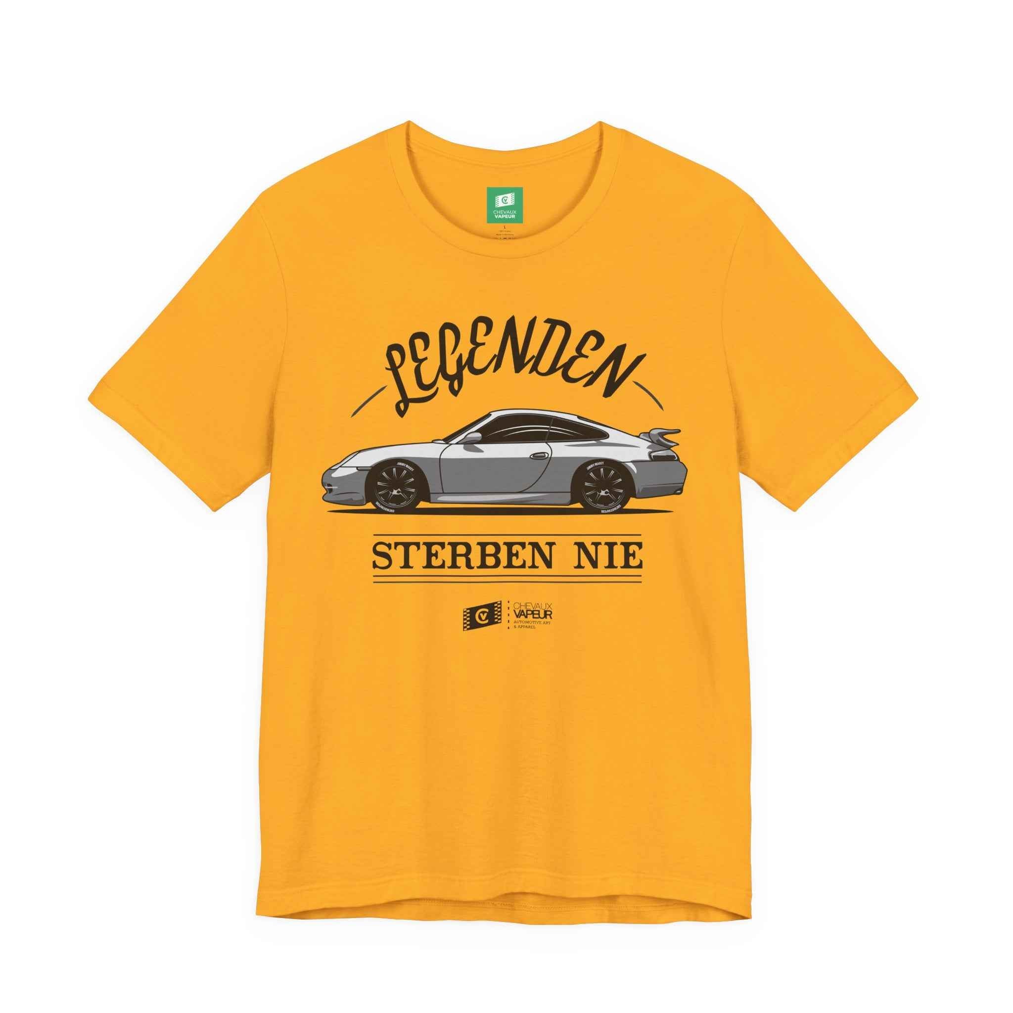 Porsche 996 GT3 T-Shirt Legends Never Die - Retro Motorsport Tee