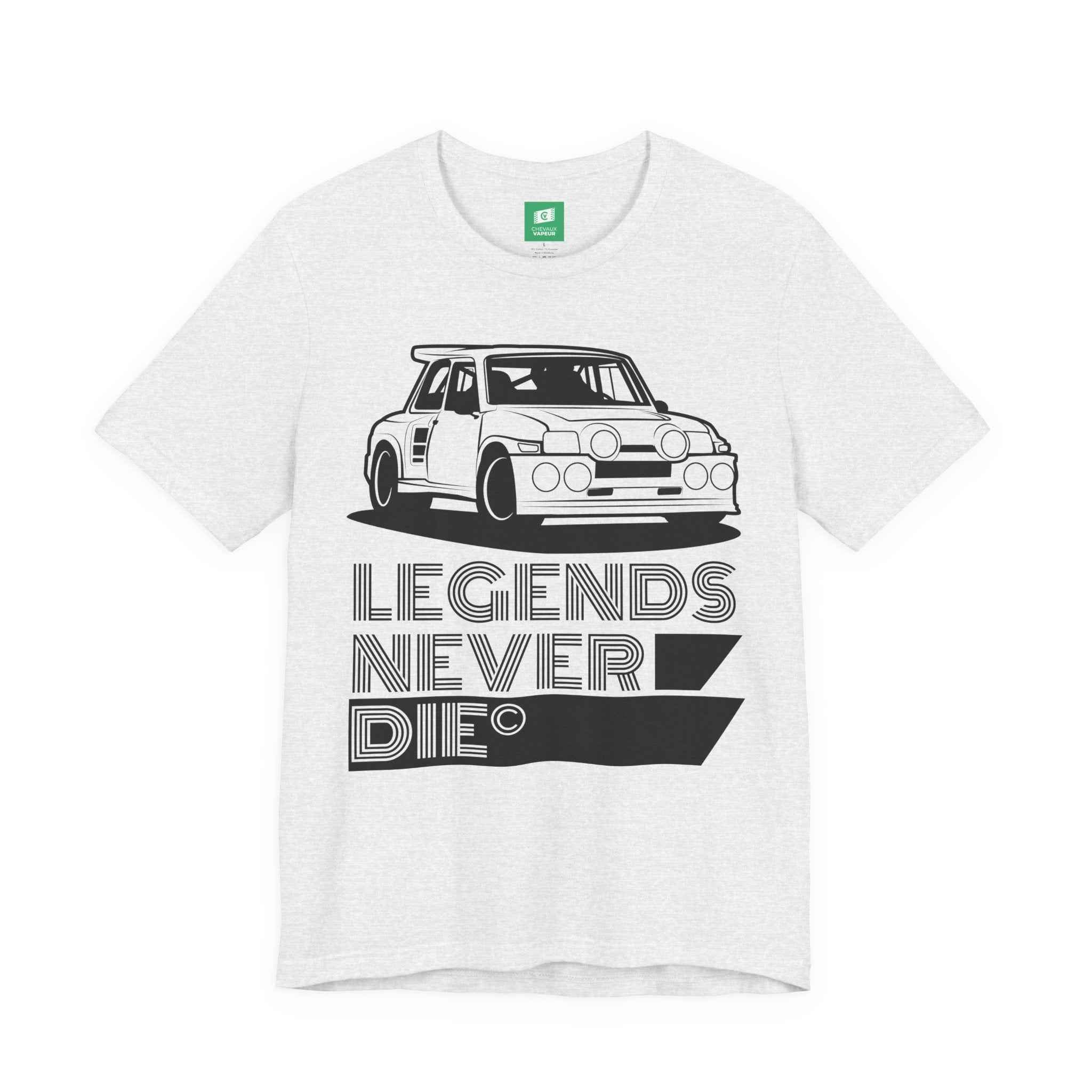 Legends Never Die Renault 5 Maxi Turbo T-Shirt - Rally Icon Merchandise
