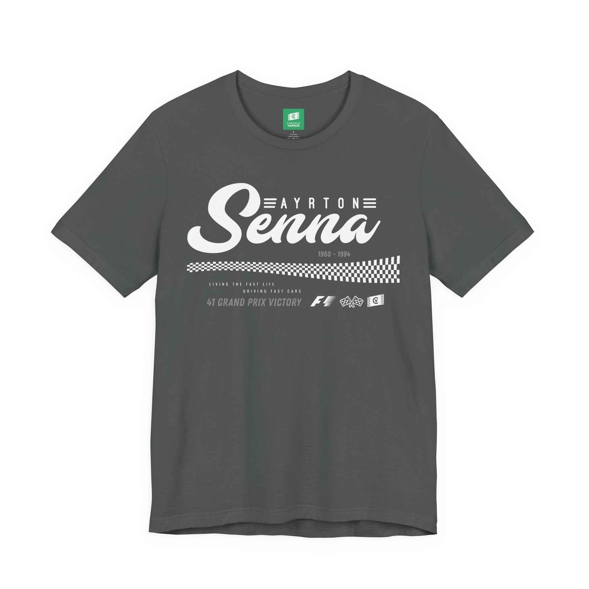 Ayrton Senna Tribute T-Shirt - F1 Legend Racing Tee for Fans