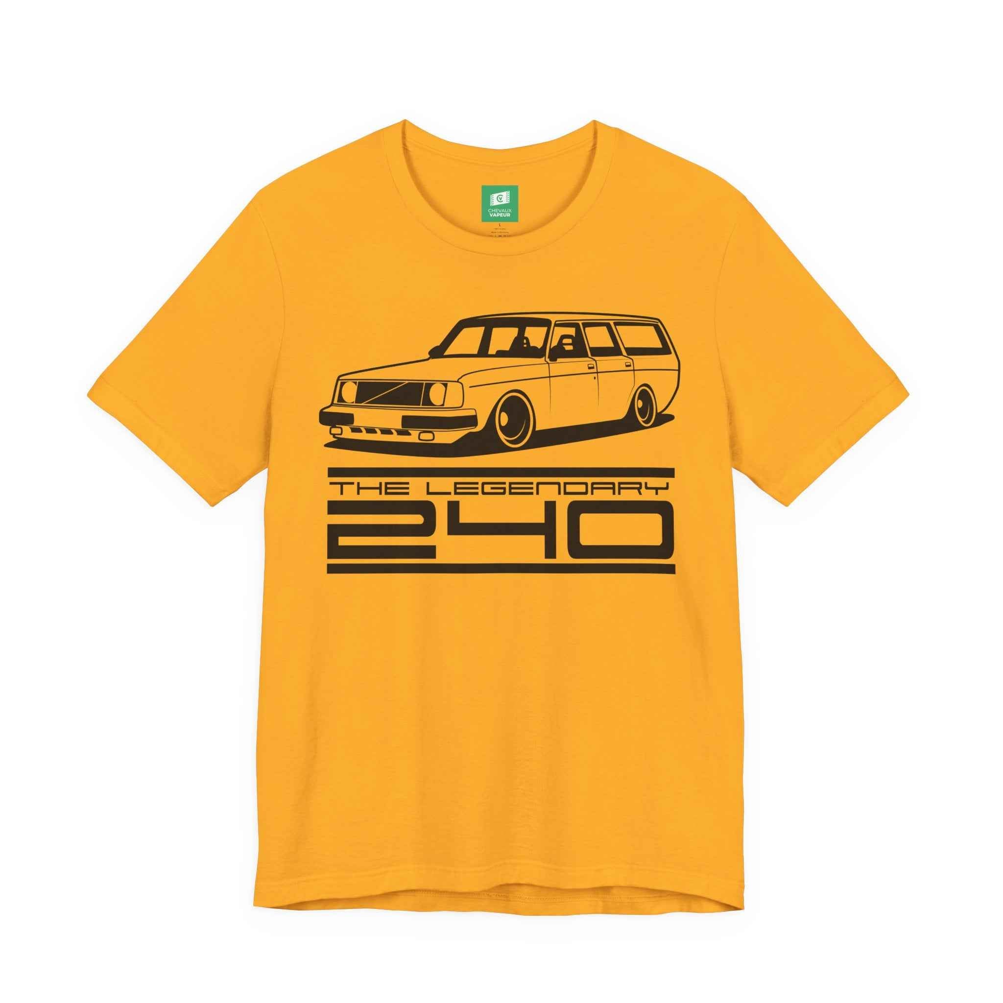 Volvo 240 Wagon T-Shirt - Legends Never Die - Retro Brick Car Tee