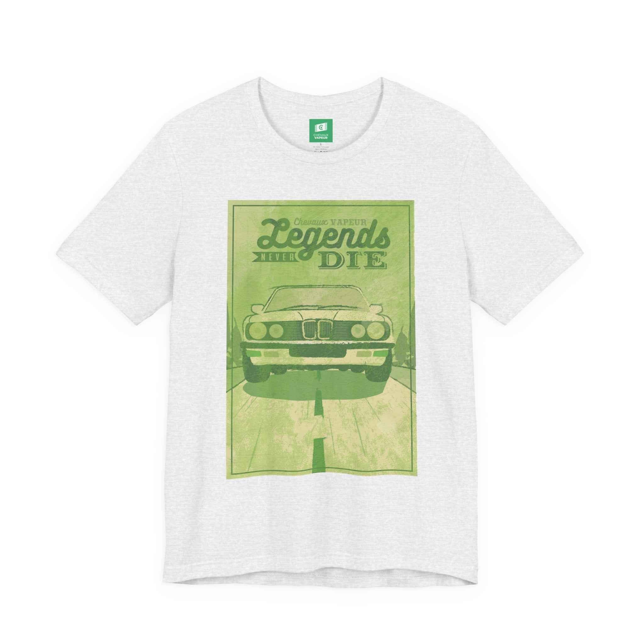 BMW E28 T-Shirt Legends Never Die - Classic 5 Series Vintage Tee