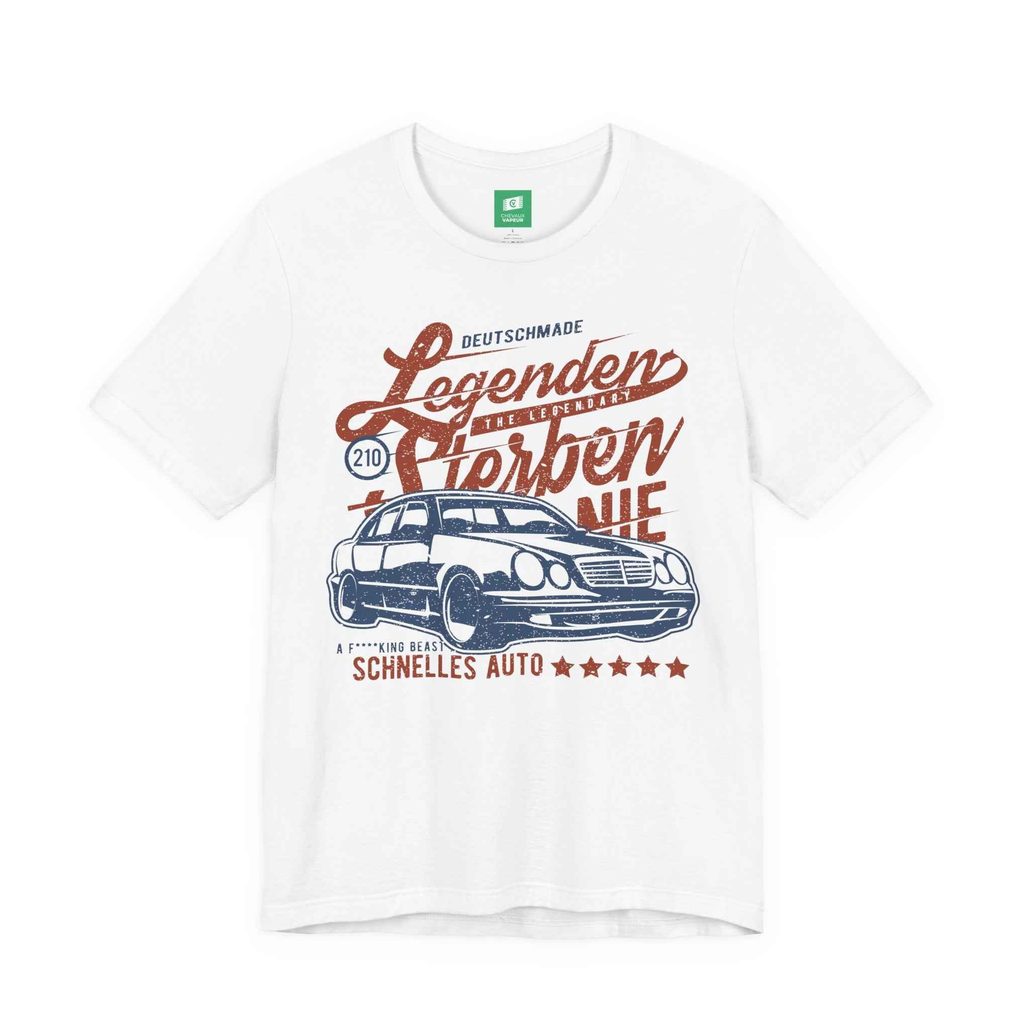 Mercedes W210 T-Shirt Legends Never Die - Classic E-Class Benz Tee