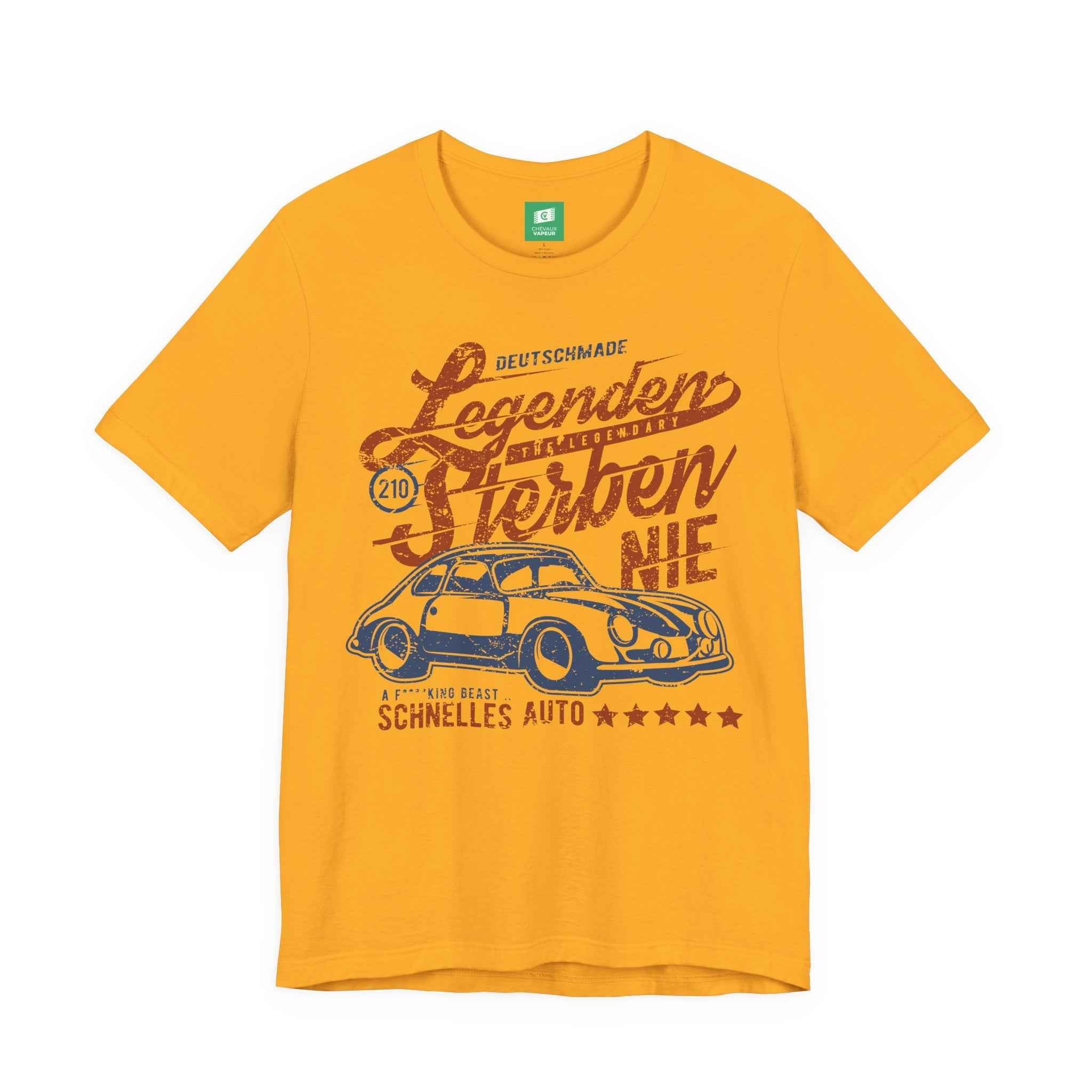 Porsche 356 T-Shirt Legends Never Die - Classic Vintage Sports Car Tee