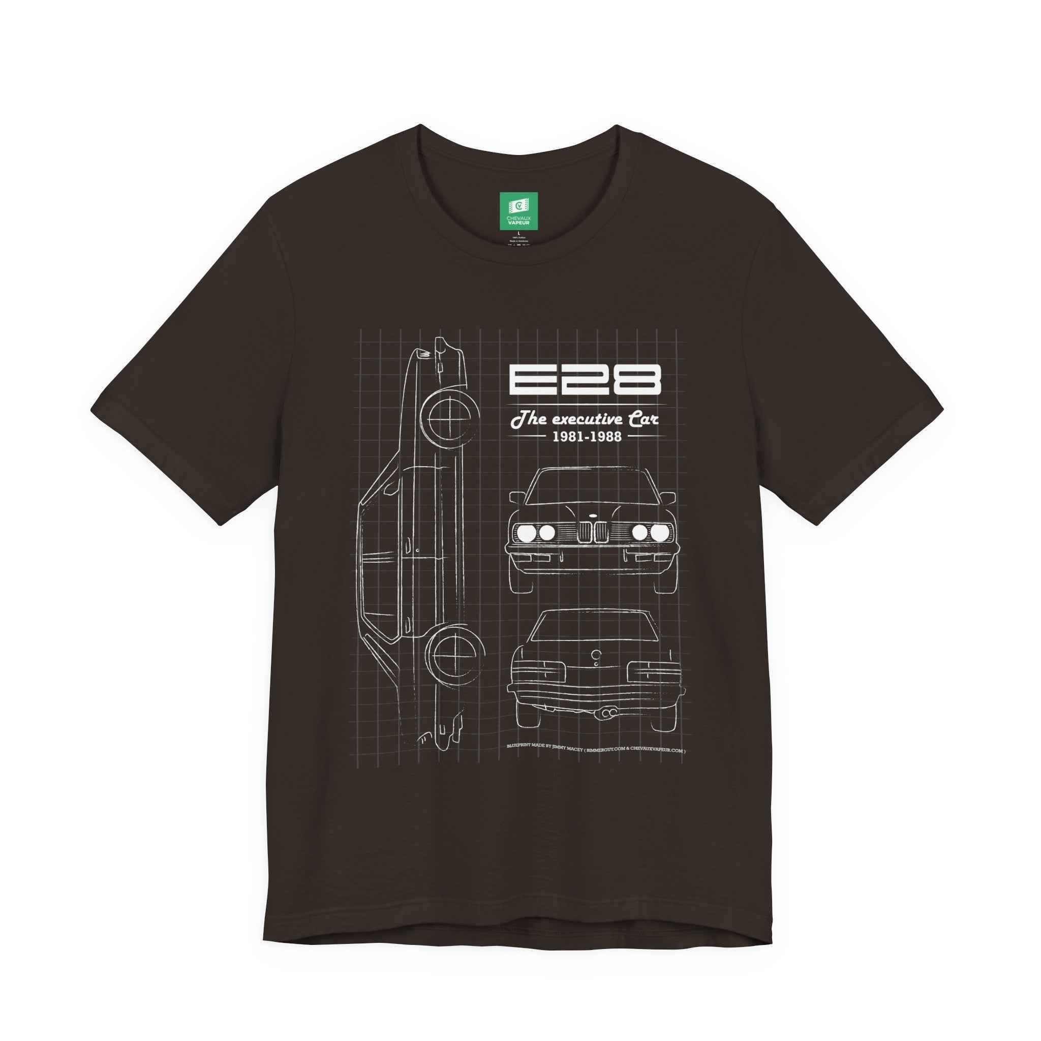 BMW E28 Blueprint T-Shirt - Classic 5 Series Tee