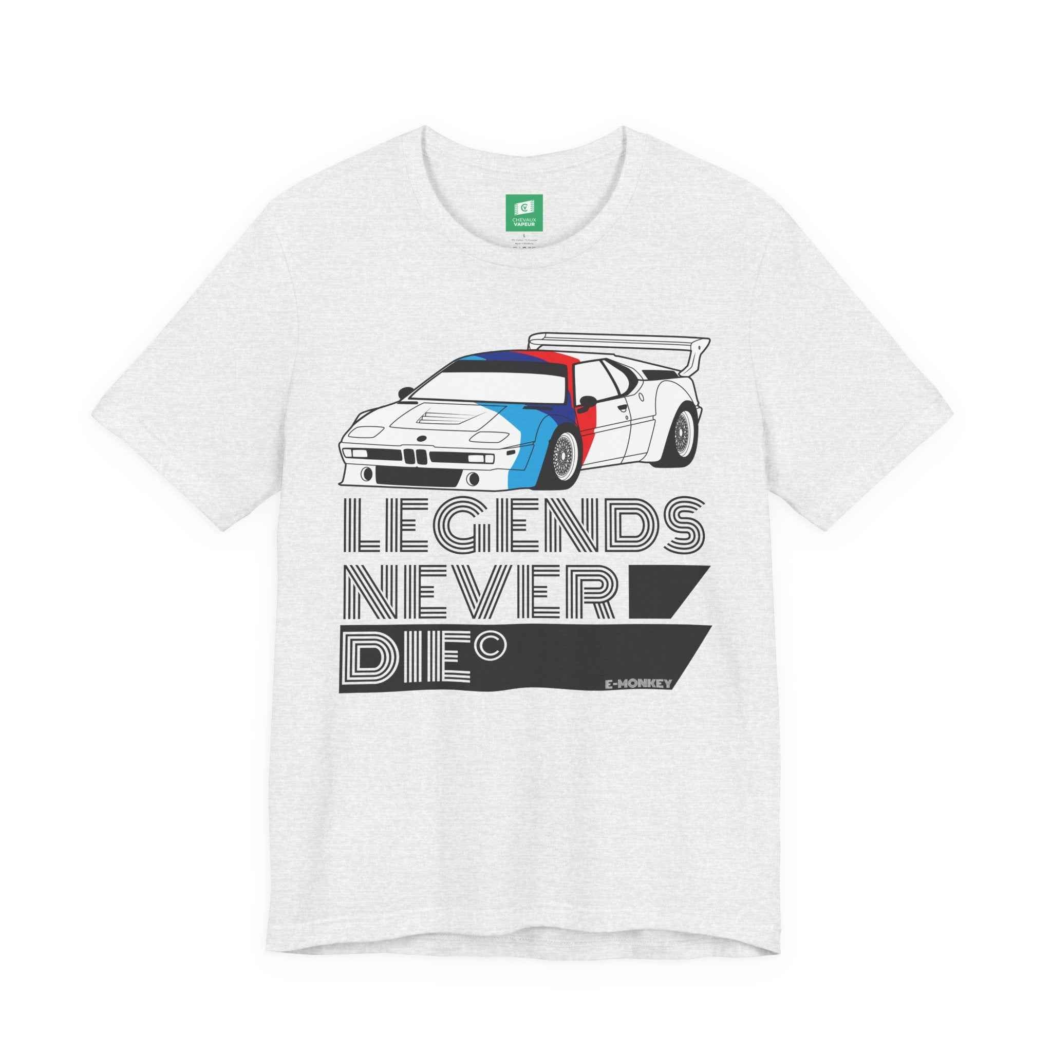 BMW M1 T-Shirt - Legends Never Die - Vintage Supercar Tee