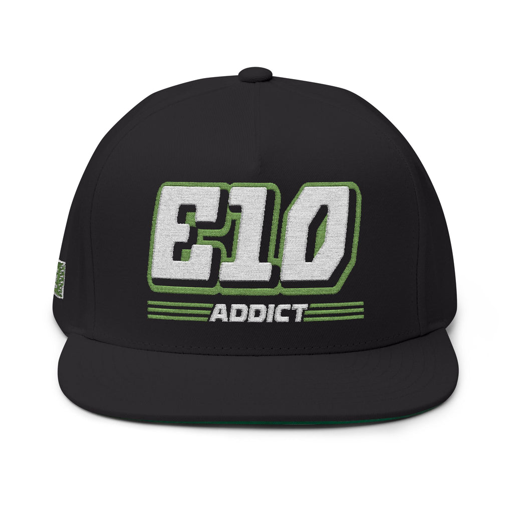 E10 Addict Flat Bill Hat by ChevauxVapeur | Classic BMW Cap - ChevauxVapeur
