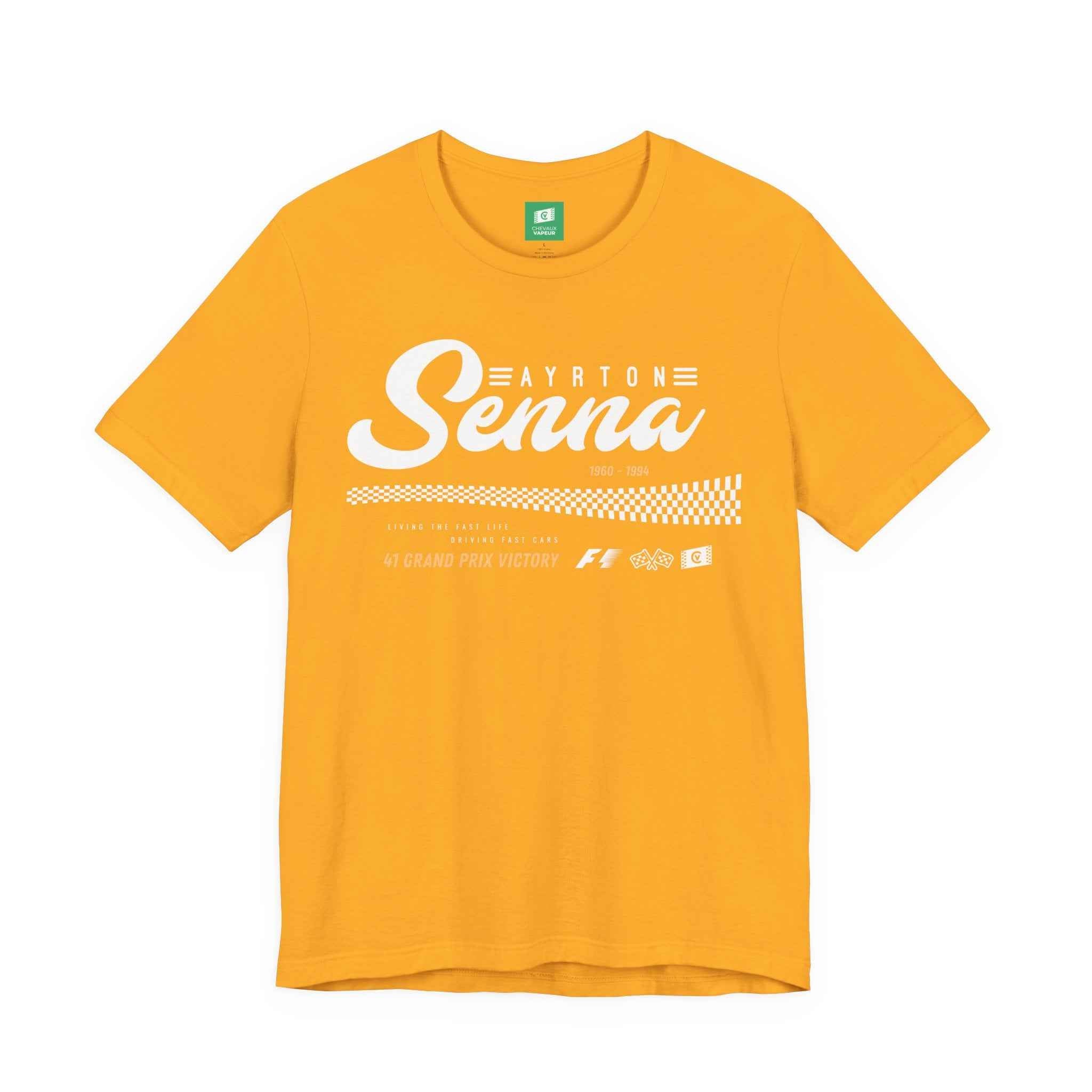 Ayrton Senna Tribute T-Shirt - F1 Legend Racing Tee for Fans