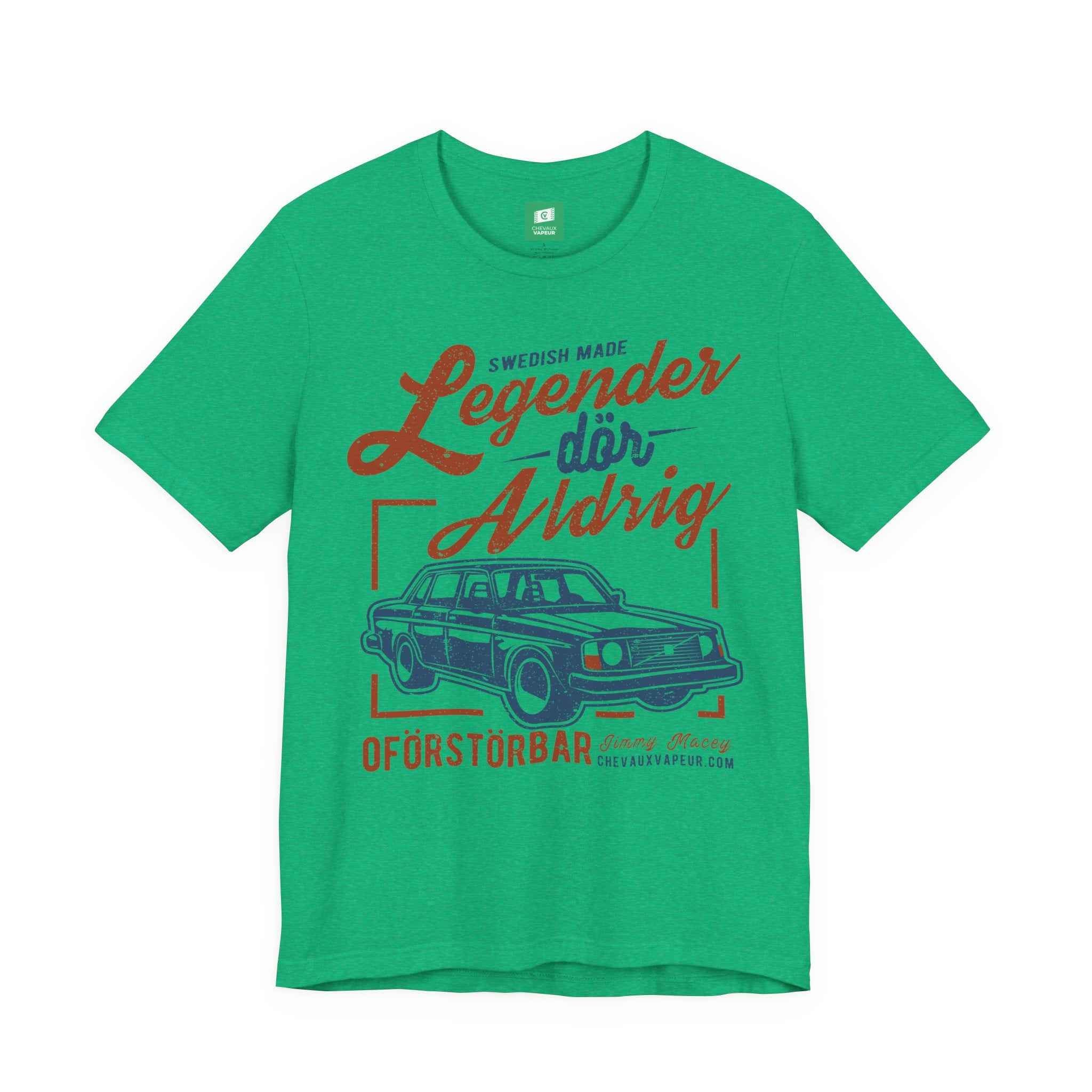 Volvo 240 T-Shirt Legends Never Die - Classic Boxy Car Tee