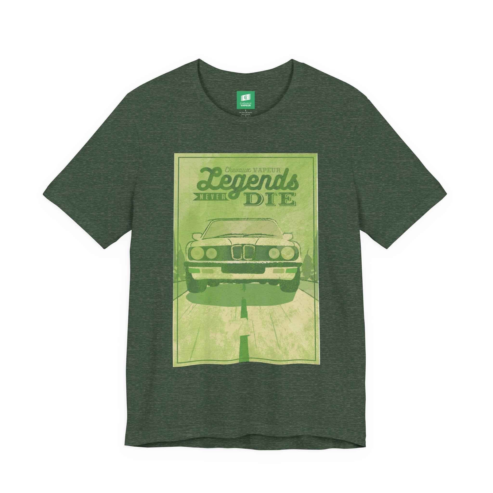 BMW E28 T-Shirt Legends Never Die - Classic 5 Series Vintage Tee