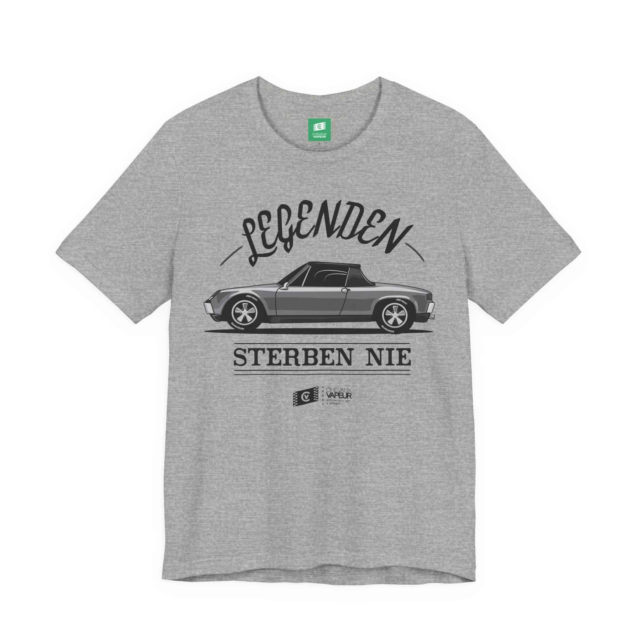 Porsche 914 T-Shirt - Legends Never Die - Retro Classic Car Tee