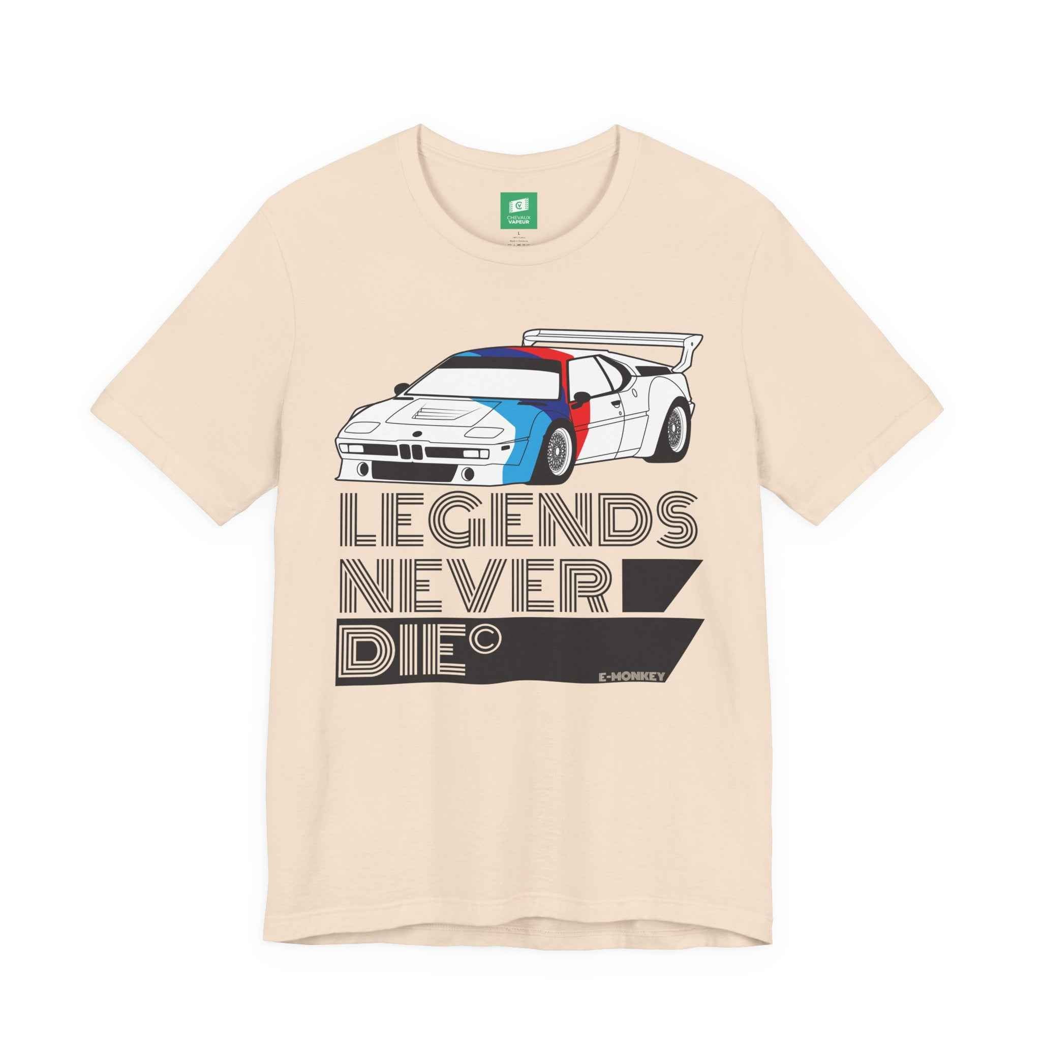 BMW M1 T-Shirt - Legends Never Die - Vintage Supercar Tee