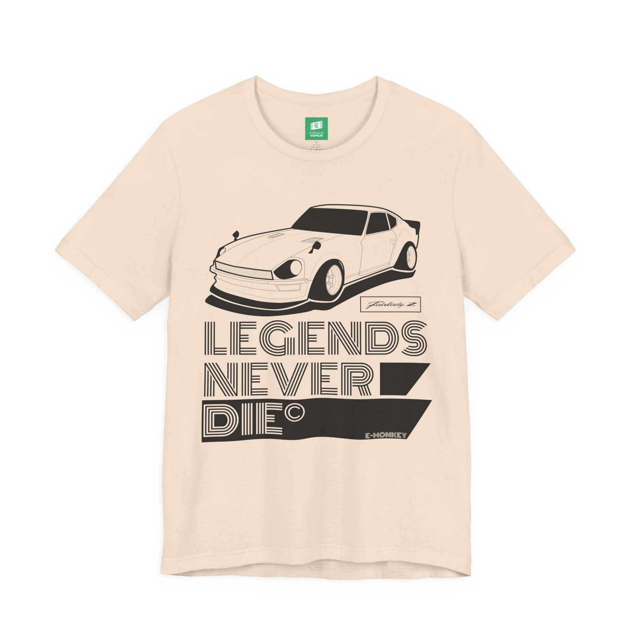 Fairlady Z T-Shirt Legends Never Die - Classic Datsun Z Car Tee