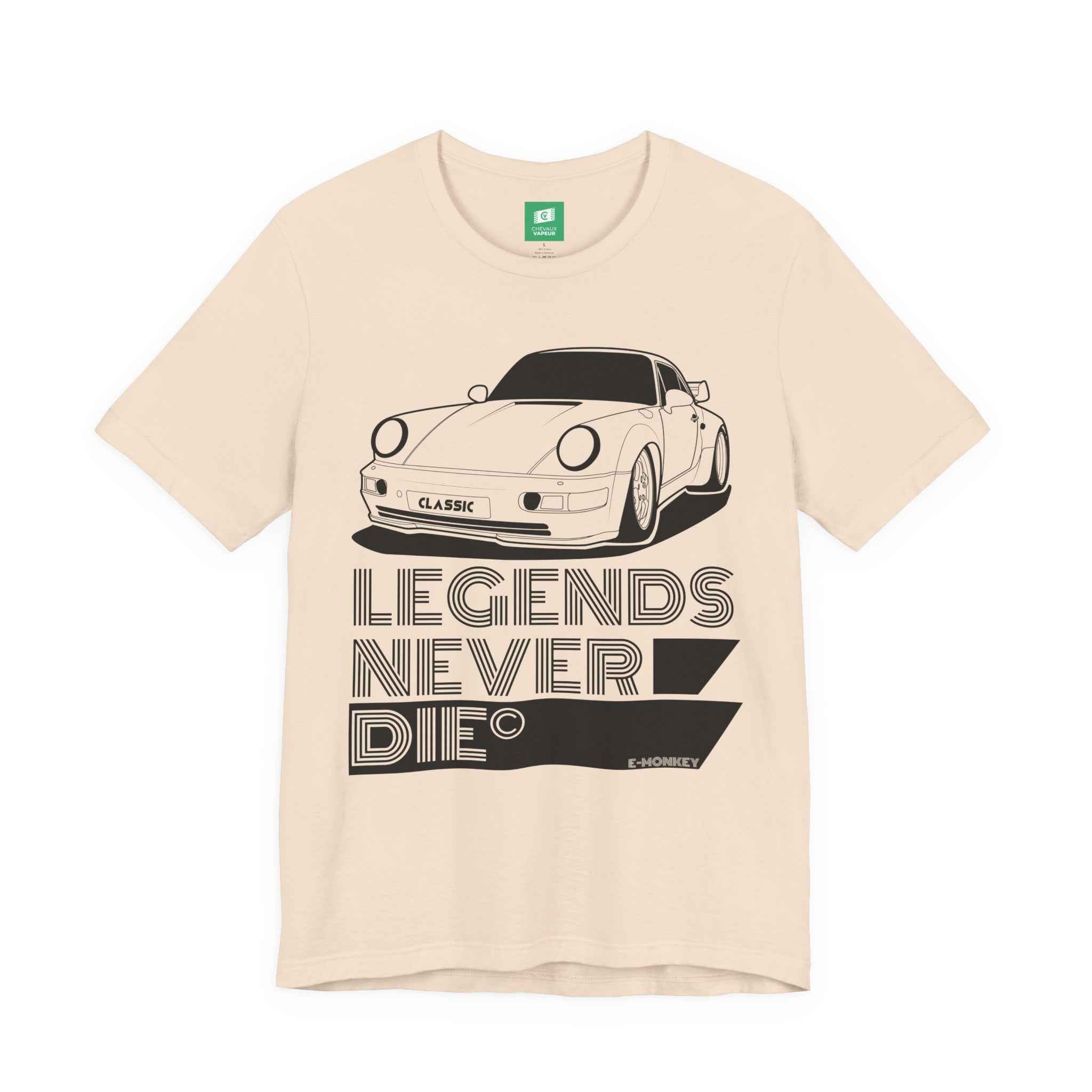 Porsche 911 T-Shirt Legends Never Die - Classic Aircooled Car Tee