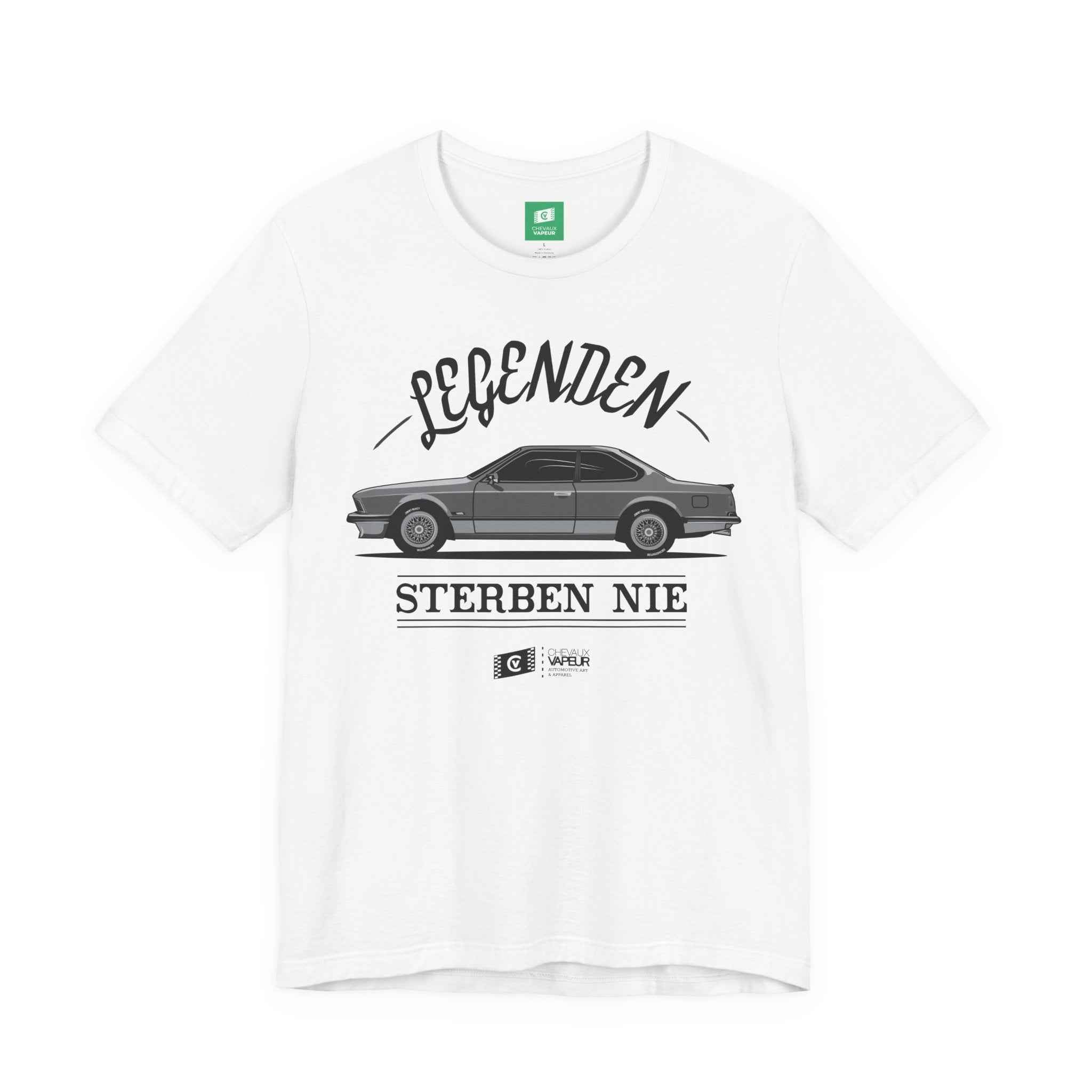 BMW E24 T-Shirt Legends Never Die - Classic 6 Series Coupe Tee