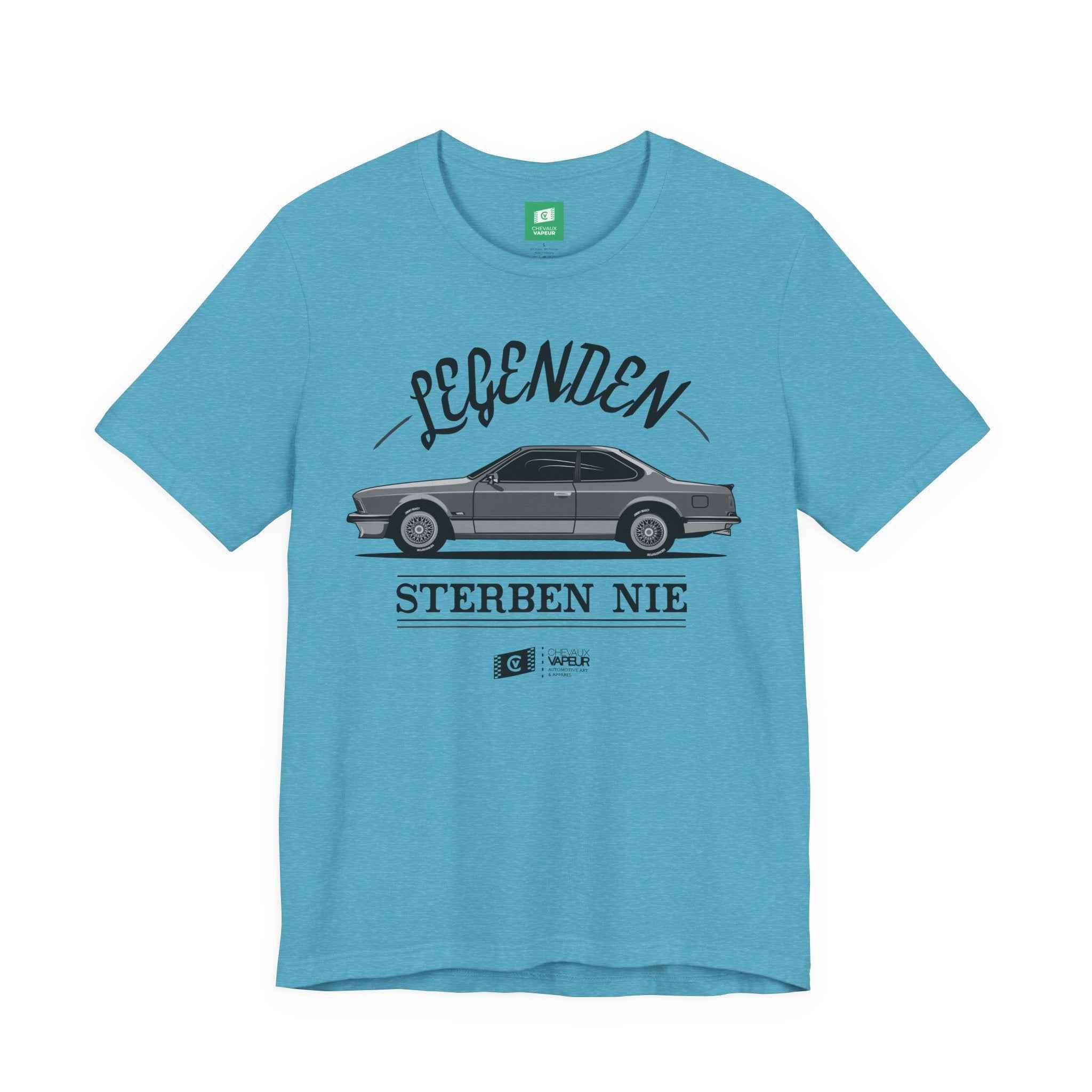BMW E24 T-Shirt Legends Never Die - Classic 6 Series Coupe Tee