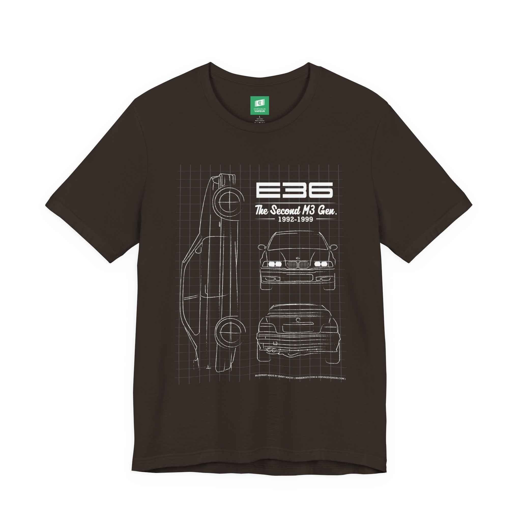 BMW E36 Blueprint T-Shirt - Classic 3 Series Tee