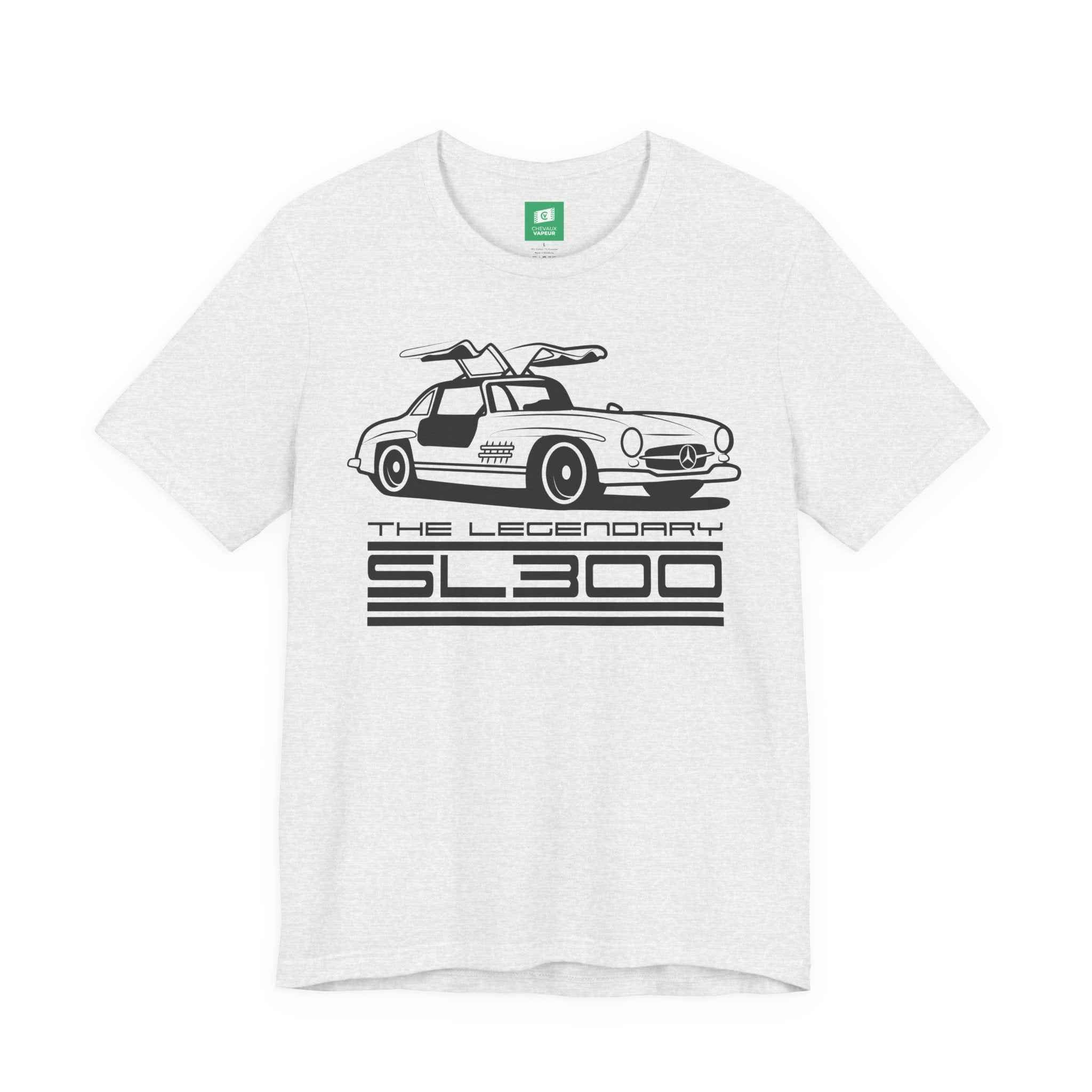 Mercedes 300SL T-Shirt - Legends Never Die - Gullwing Classic Car Tee