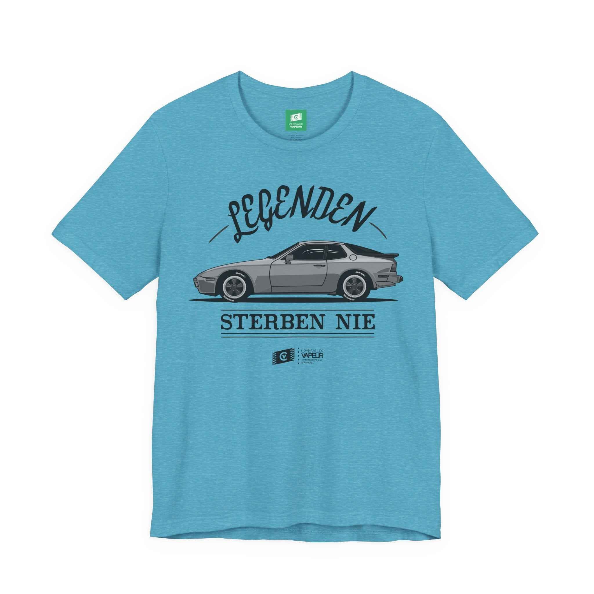Porsche 944 T-Shirt - Legends Never Die - Retro 80s Sports Car Tee