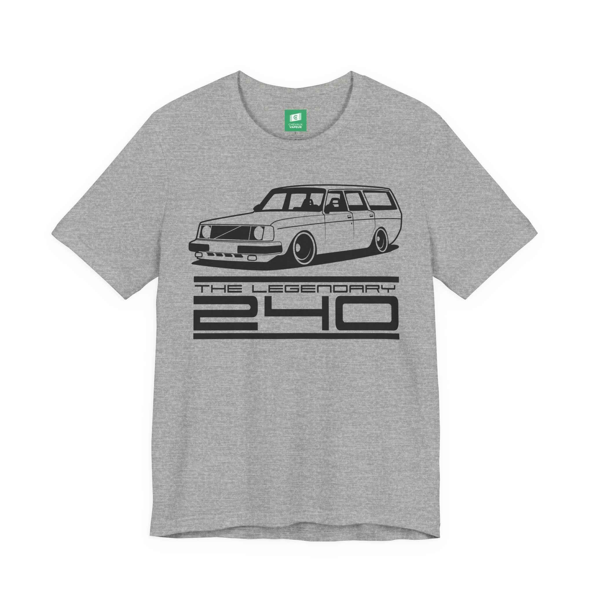 Volvo 240 Wagon T-Shirt - Legends Never Die - Retro Brick Car Tee