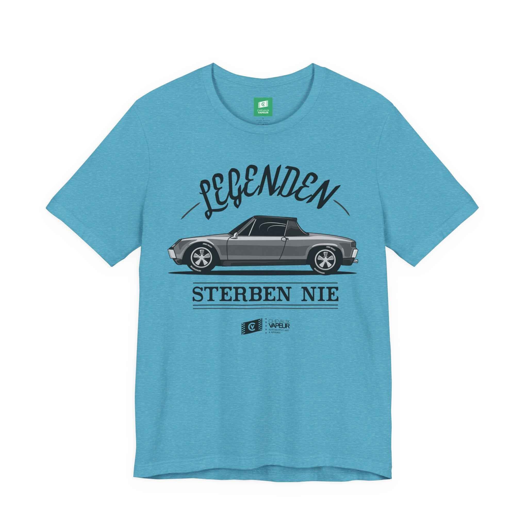 Porsche 914 T-Shirt - Legends Never Die - Retro Classic Car Tee