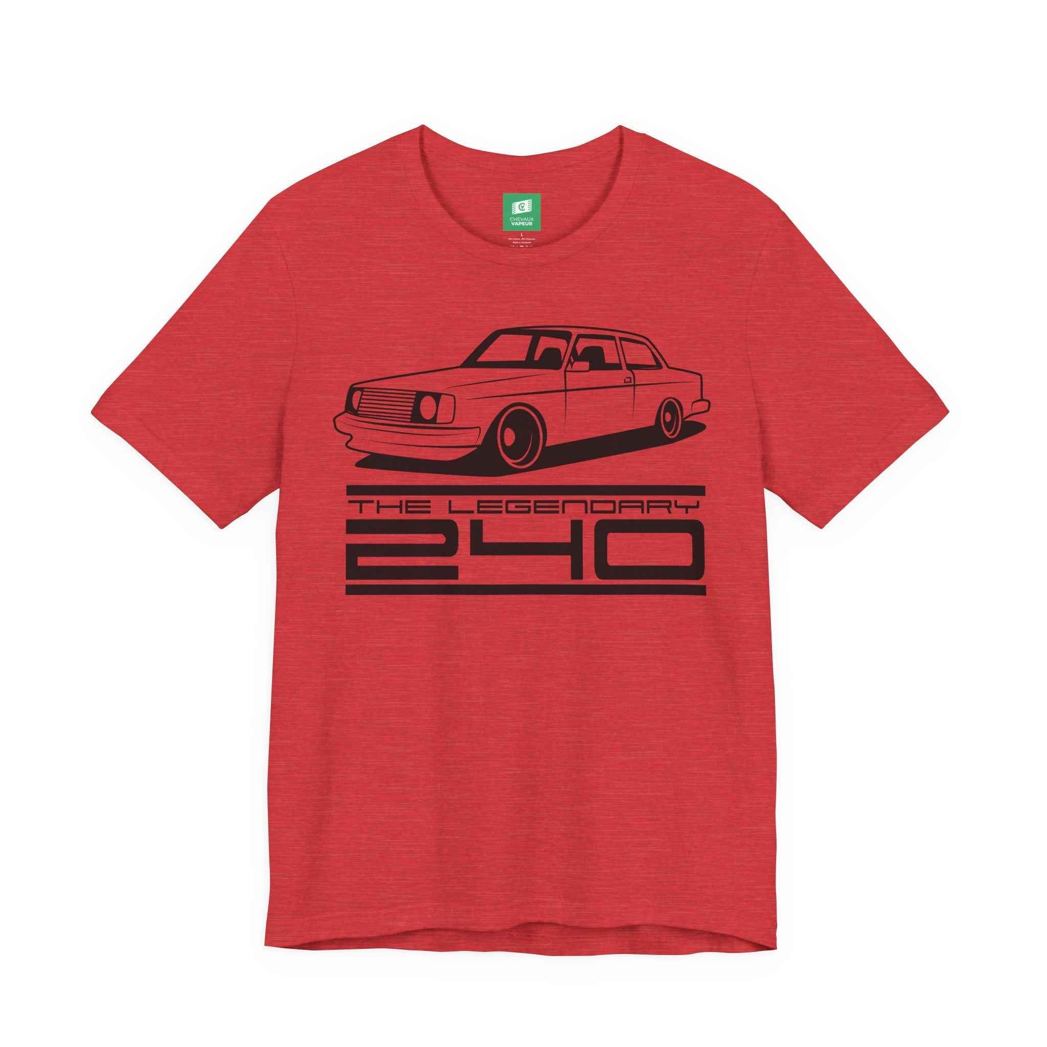 Volvo 240 T-Shirt - Legends Never Die - Retro Classic Brick Car Tee