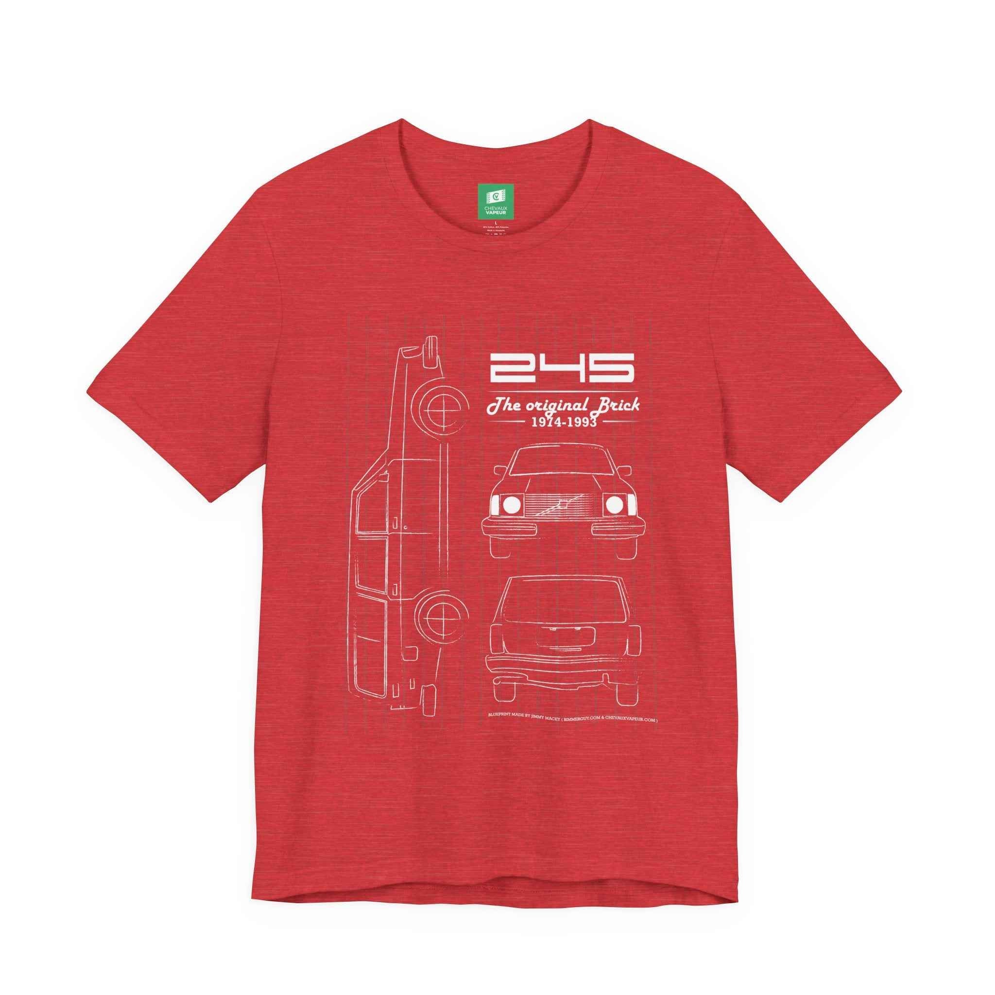 Volvo 245 Blueprint T-Shirt - Classic Volvo Wagon Tee
