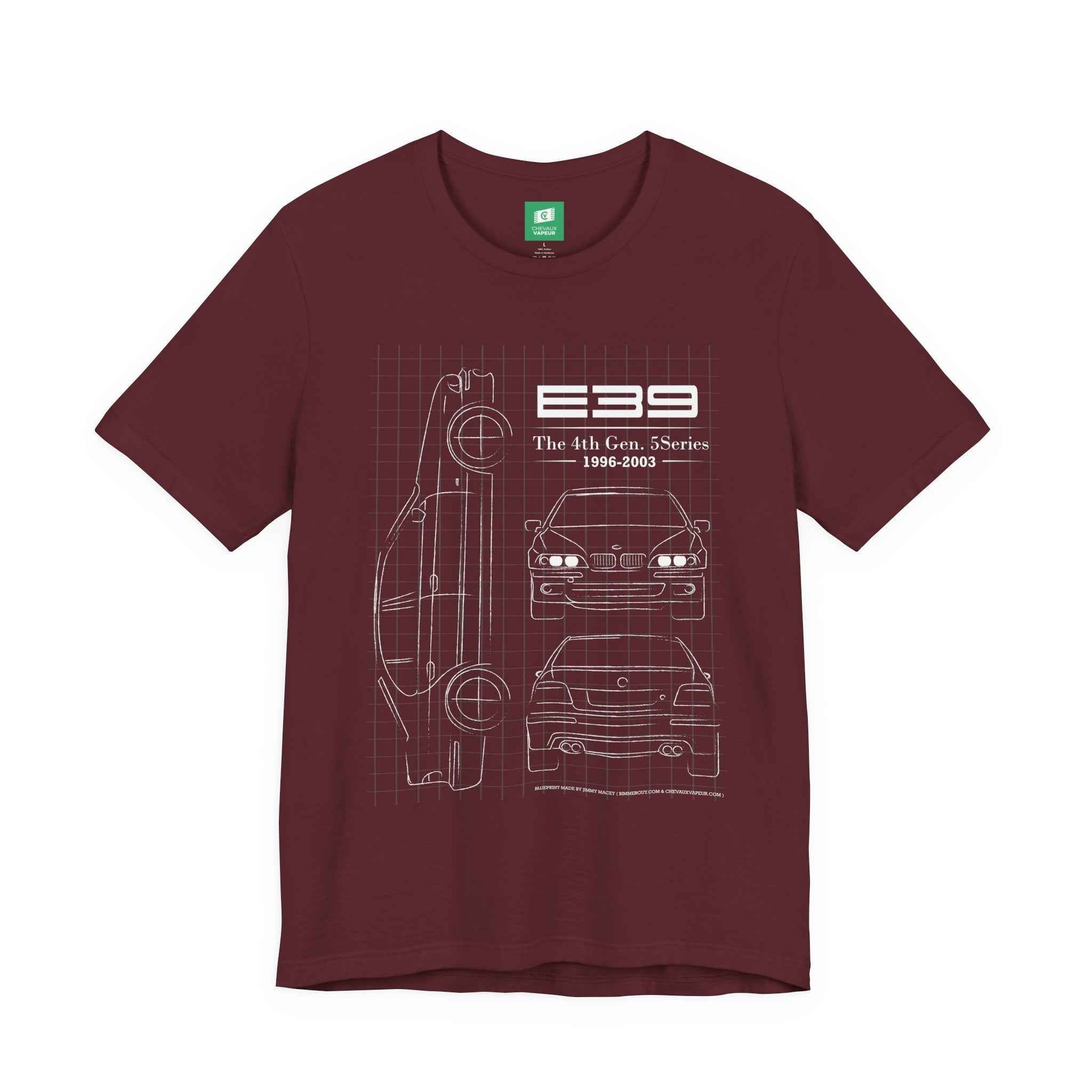 BMW E39 Blueprint T-Shirt - Classic 5 Series Tee