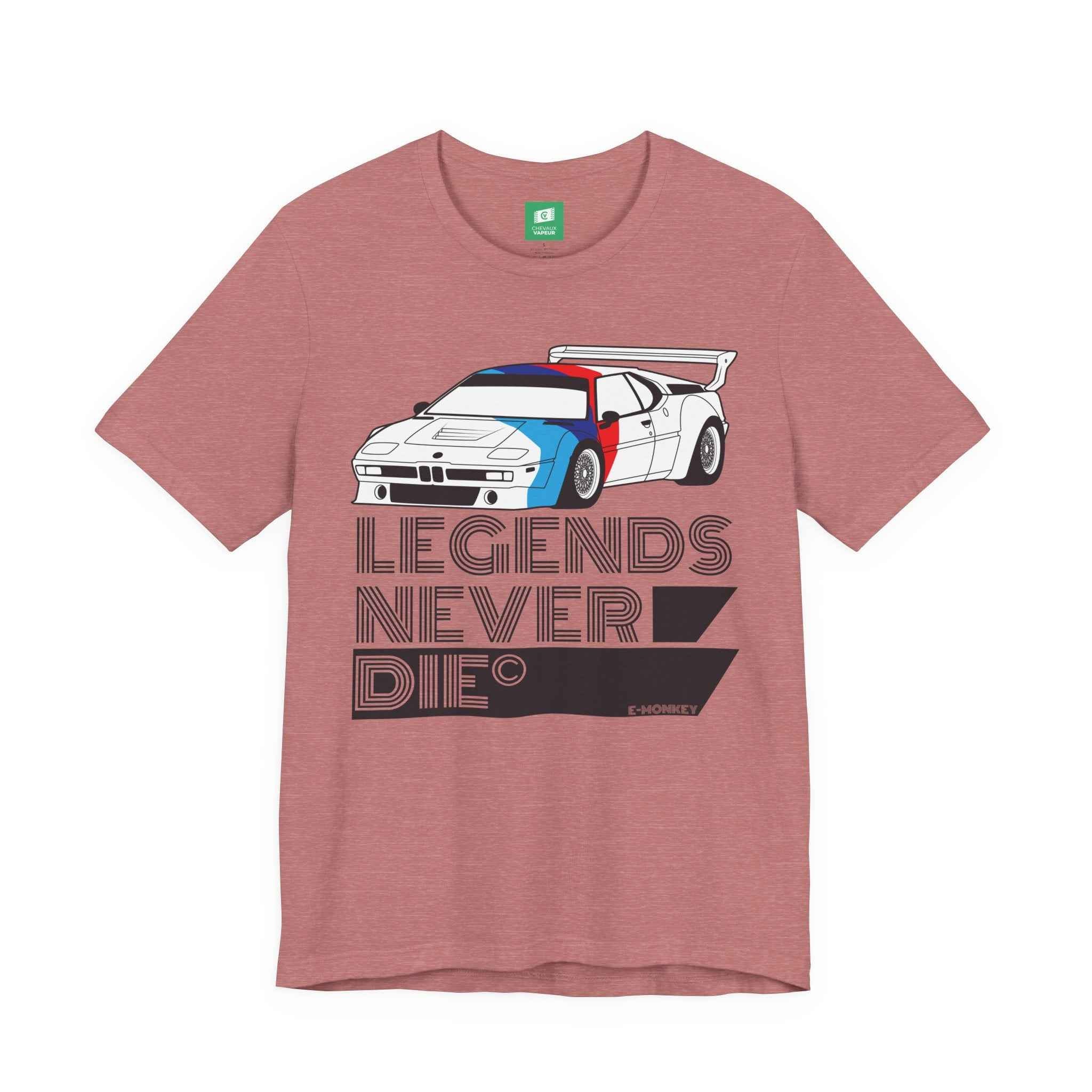 BMW M1 T-Shirt - Legends Never Die - Vintage Supercar Tee